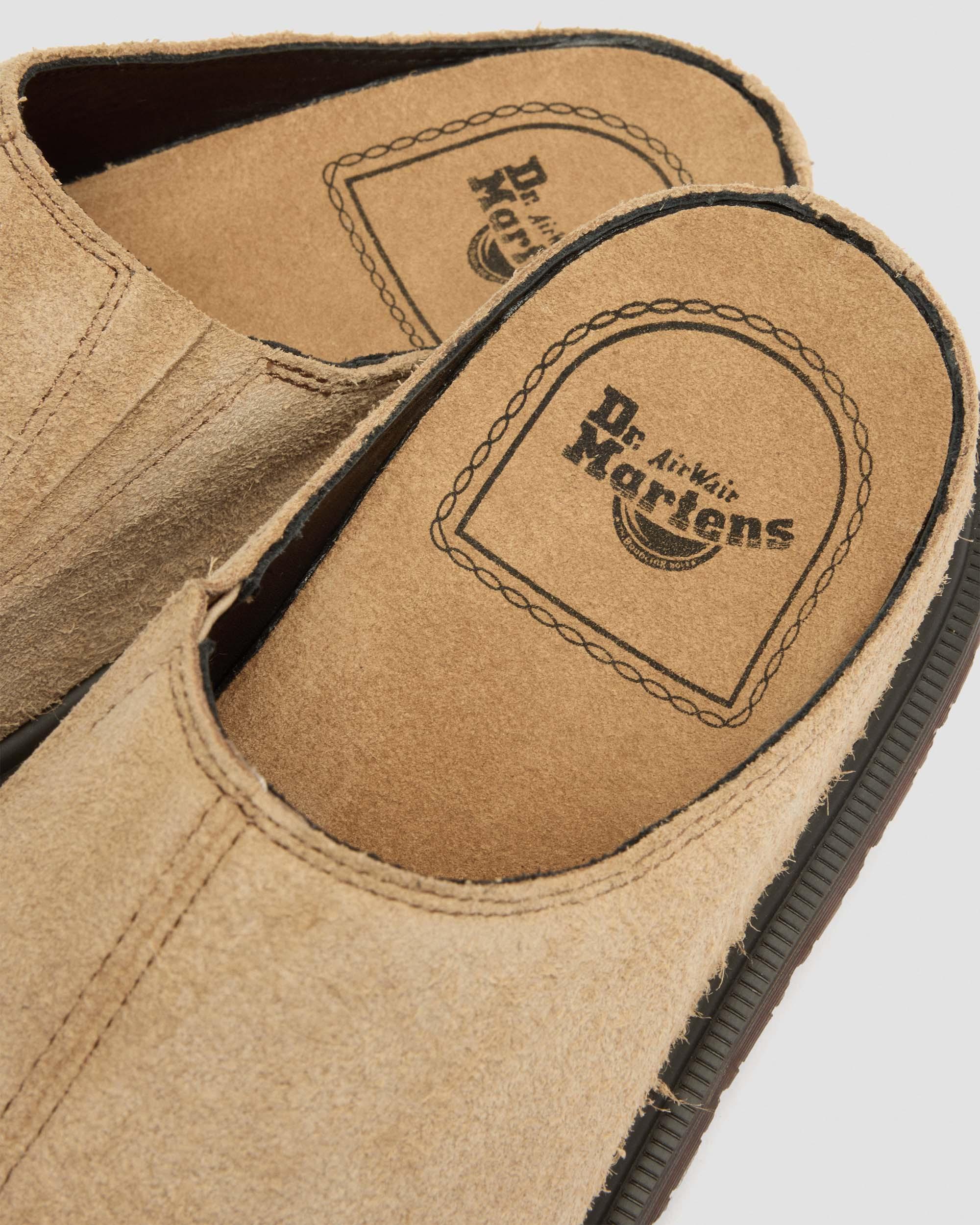 San Hairy Suede Mules in Savannah Tan