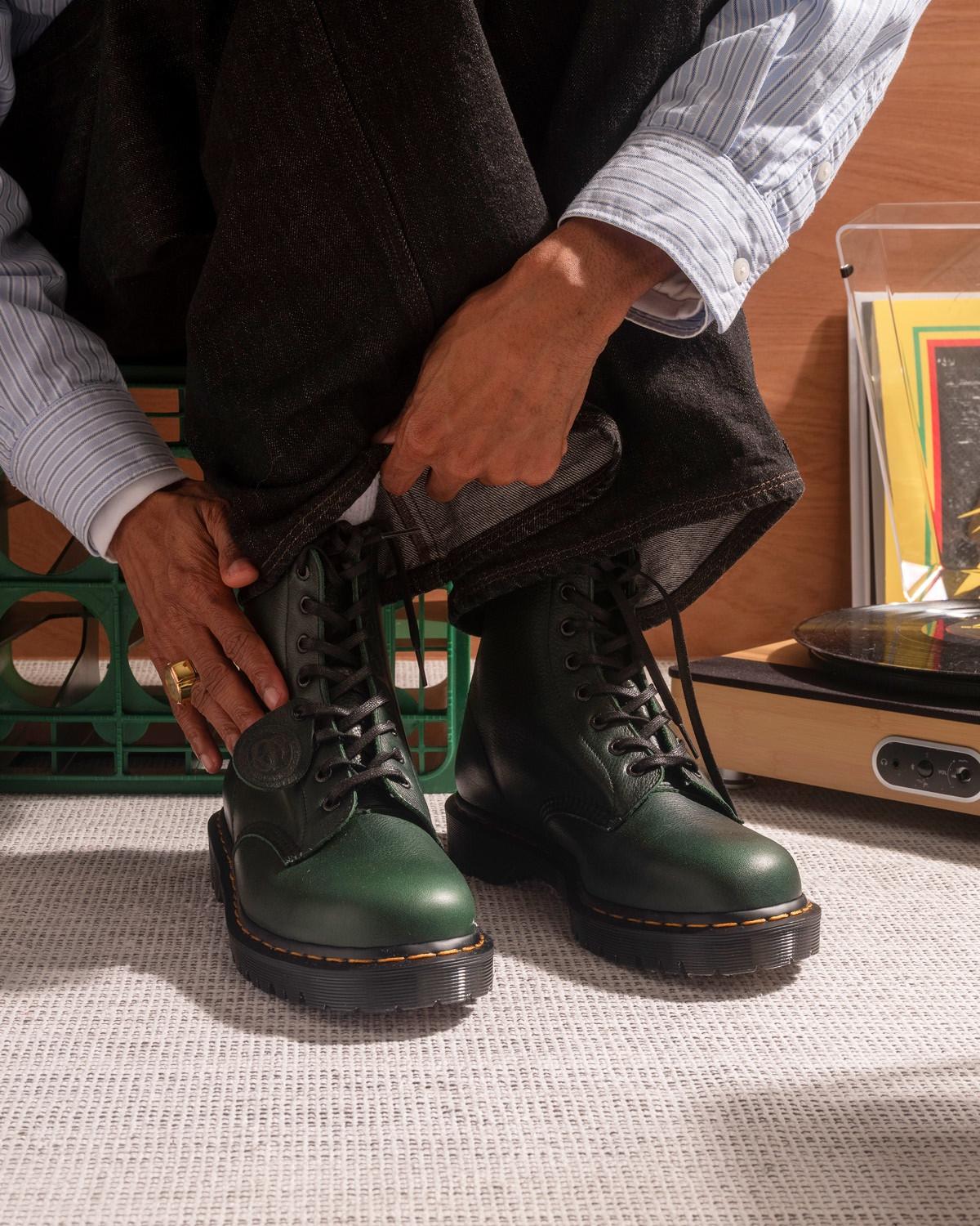 DMs Vihreä Nahkaiset 1460 Pascal -nilkkurit