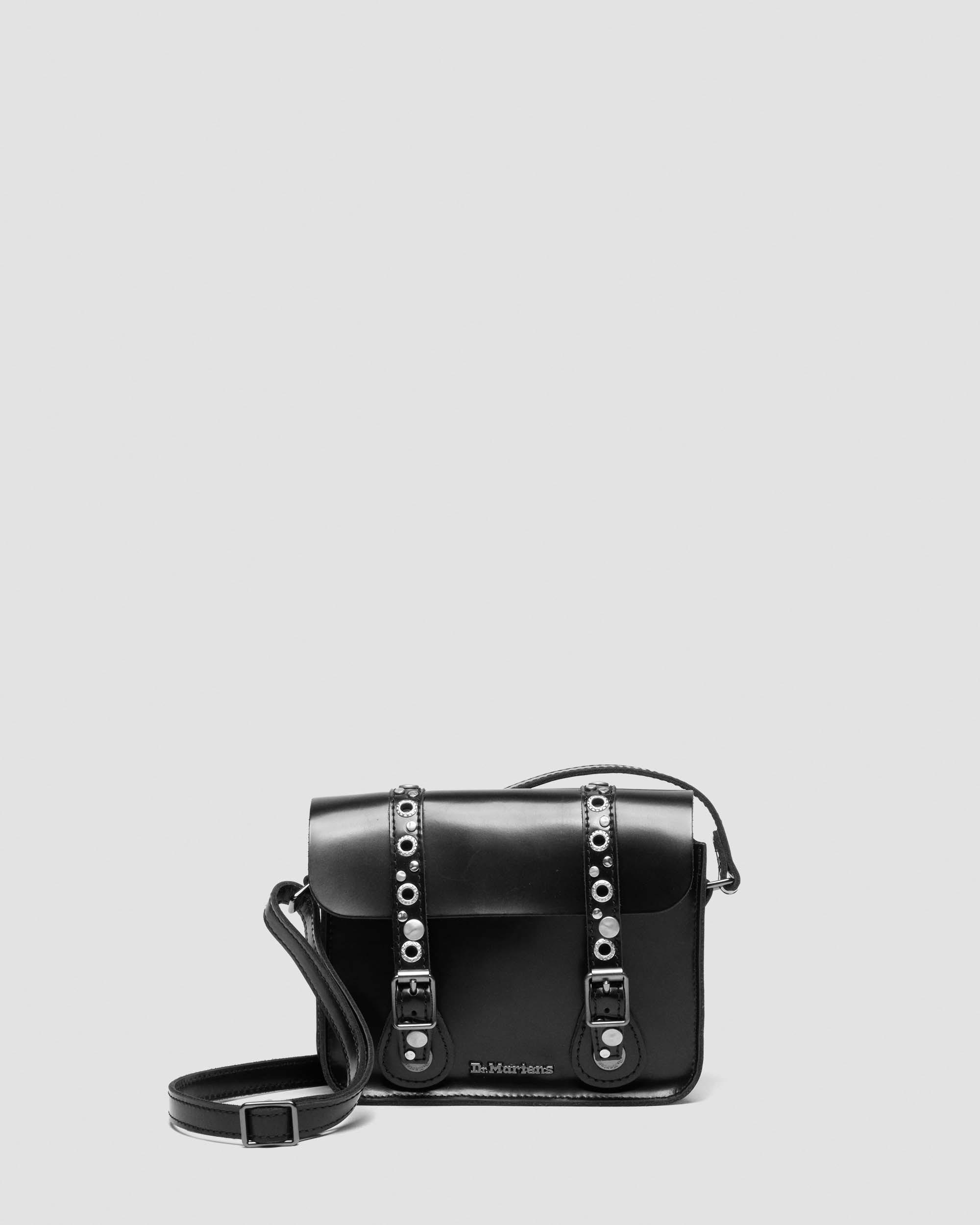 7 Inch Studded Leather Satchel in BLACK | Dr. Martens™