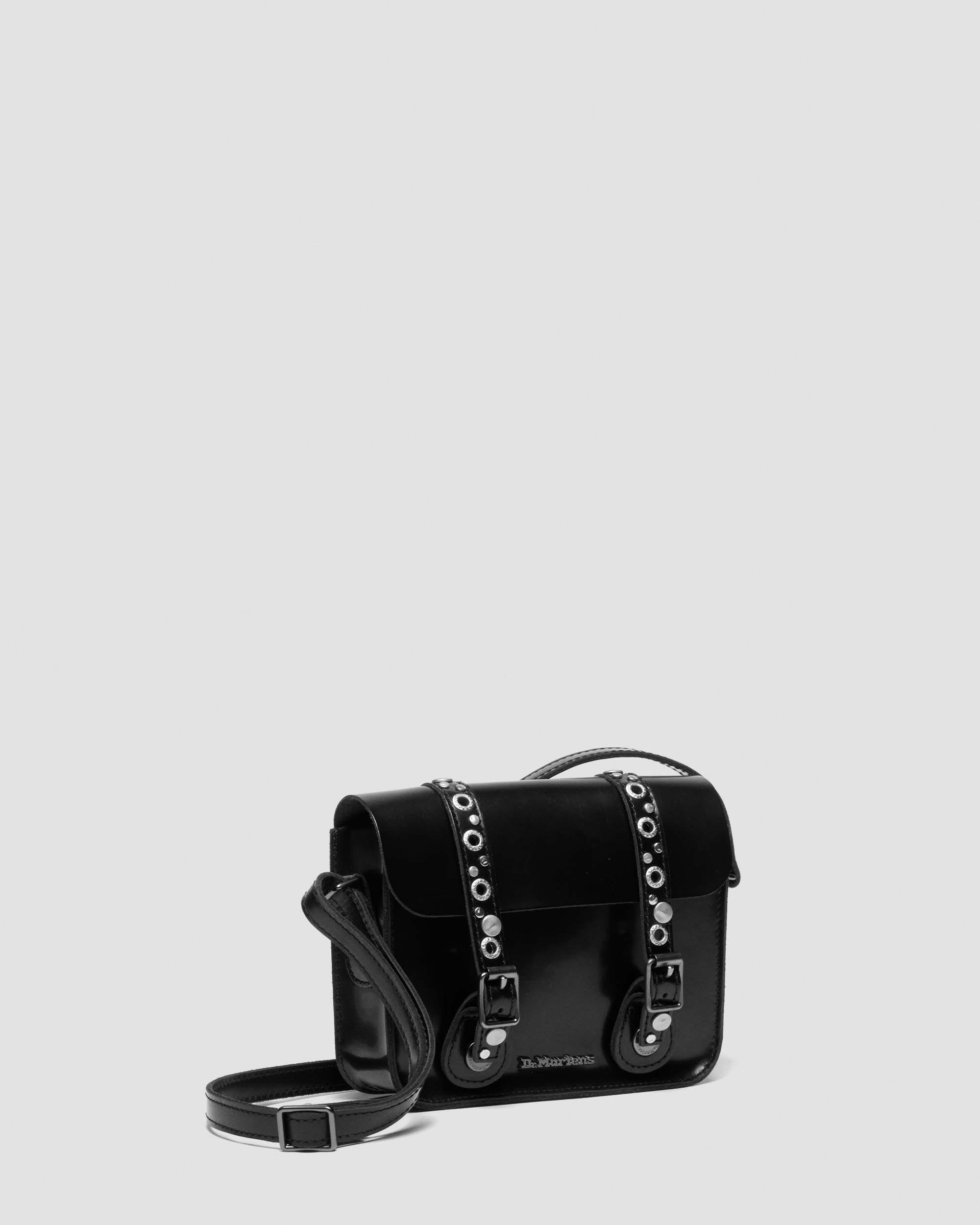 7 Inch Studded Leather Satchel in BLACK | Dr. Martens™
