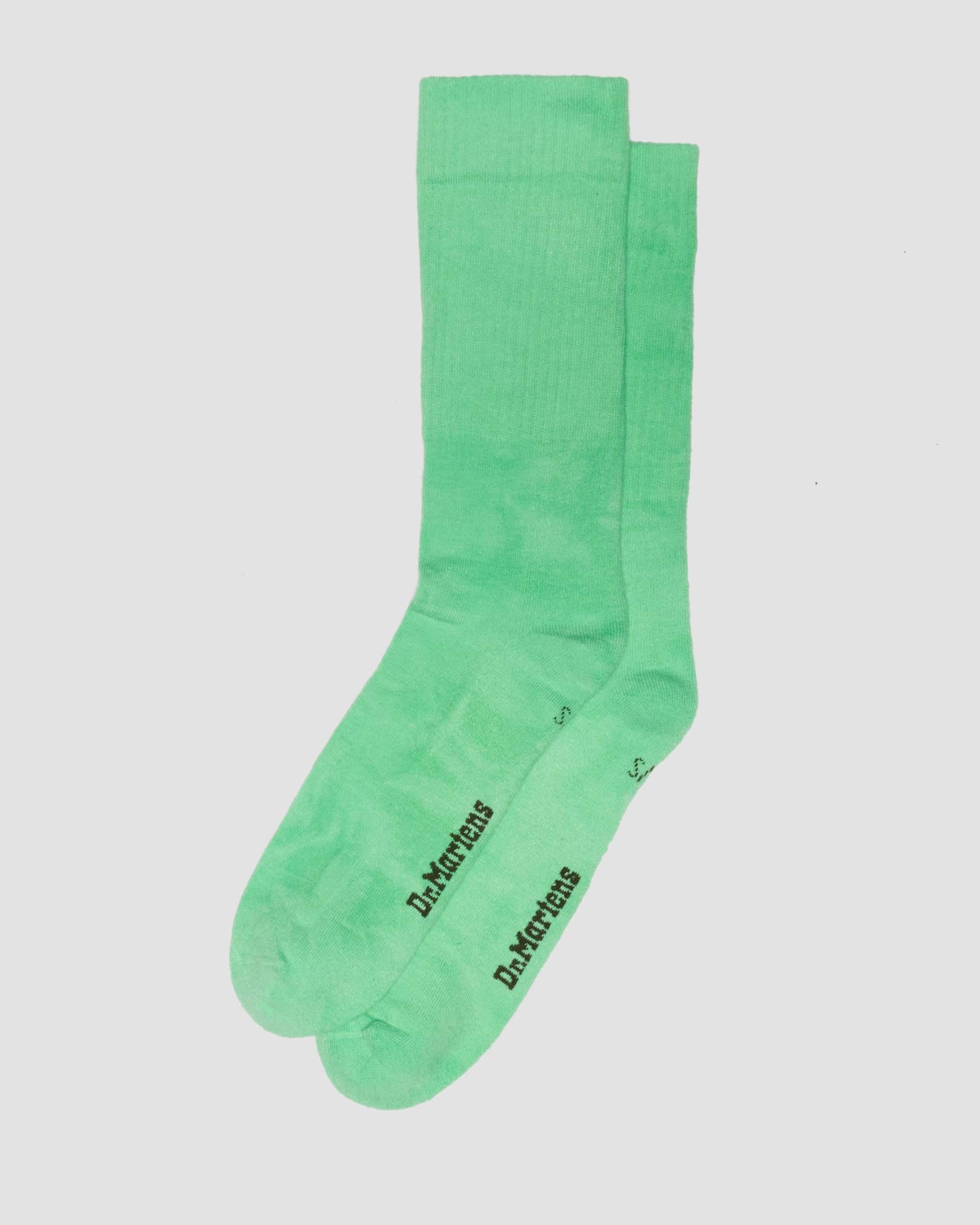 Tie Dye Organic Cotton Blend Socks in Fresh Green