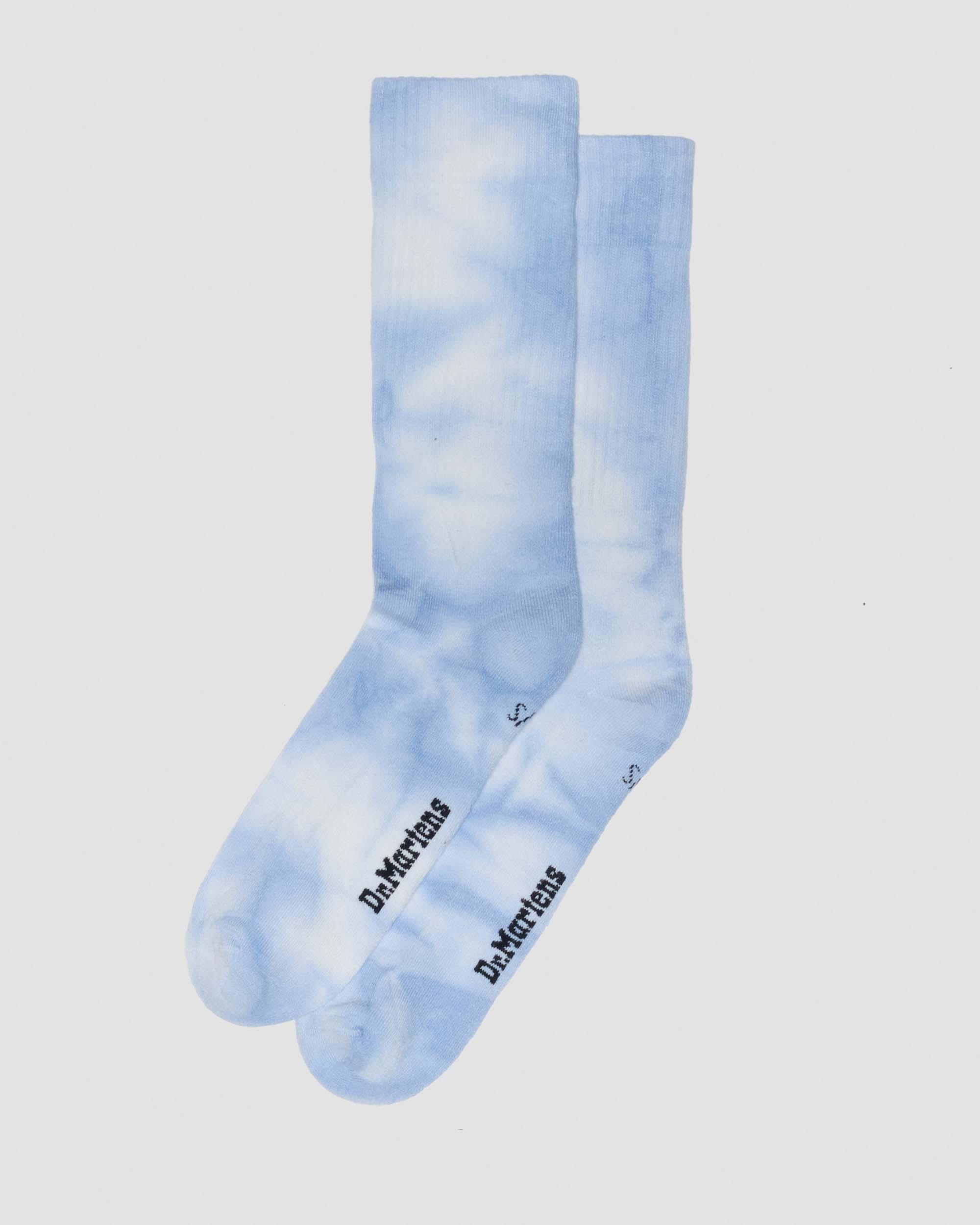 Tie Dye Organic Cotton Blend Socks in Cornflower Blue