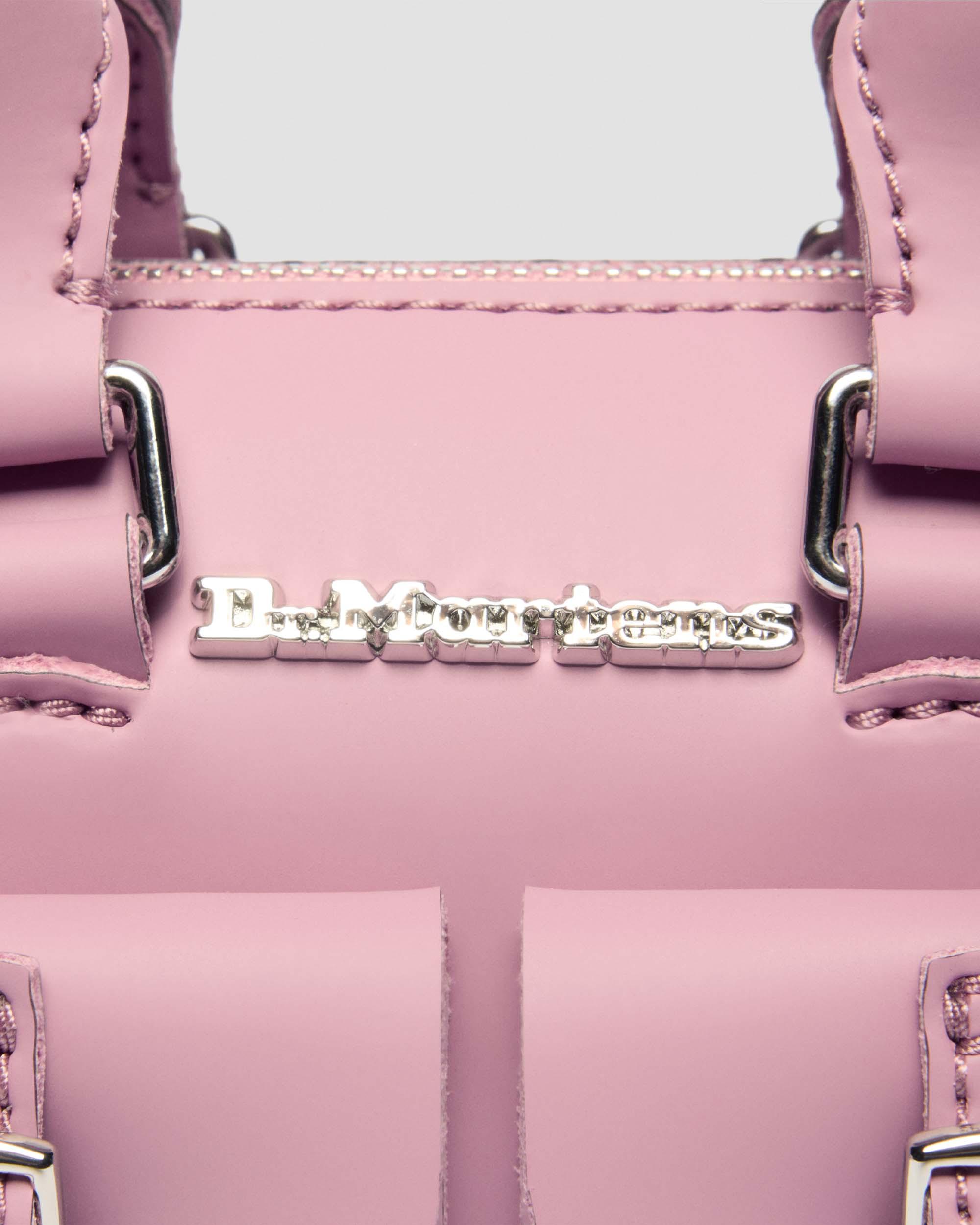 Mini-taske med tophåndtag i laklæder in Pudderrosa