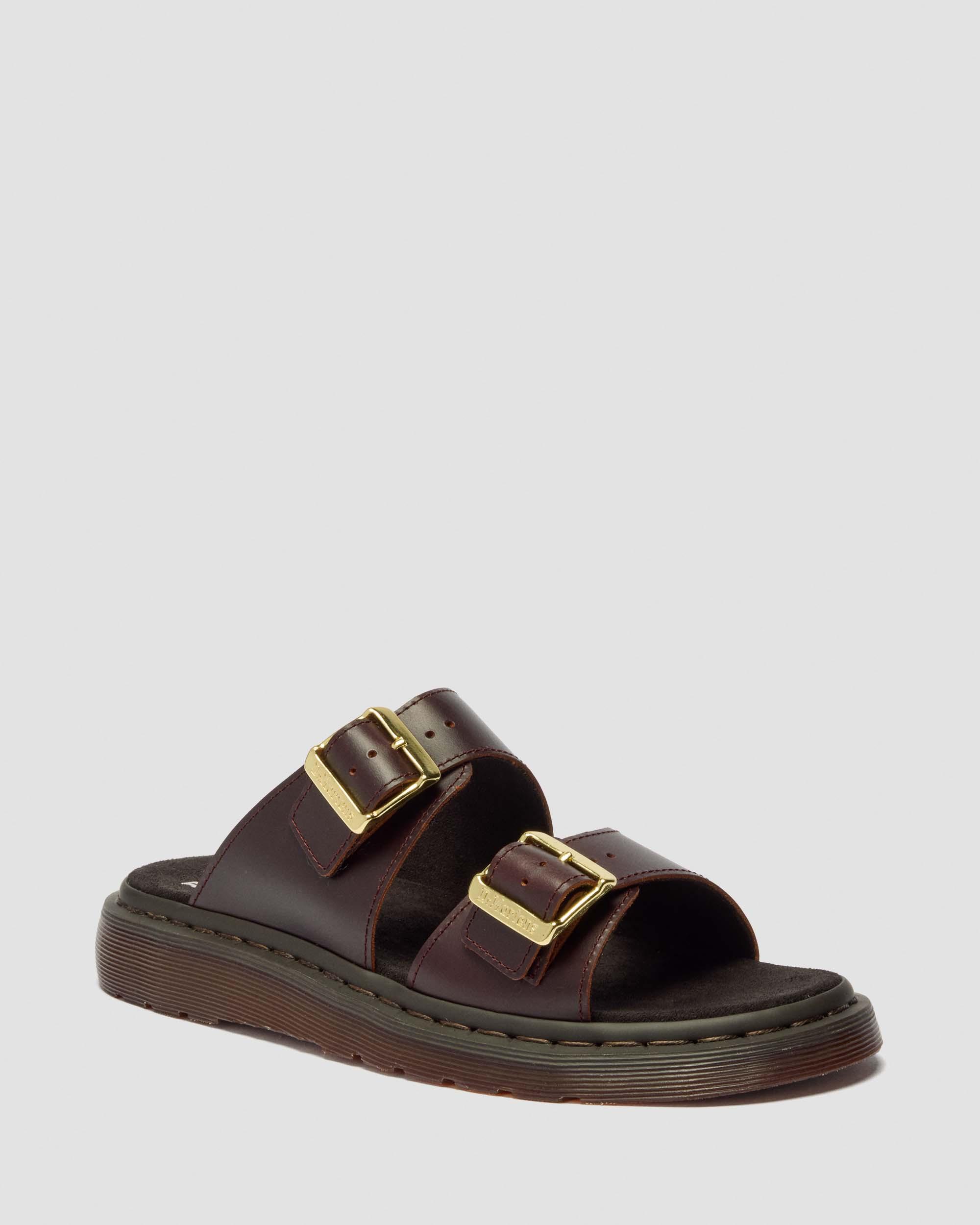 Josef Two Strap Atlas Leather Sandals in Charro