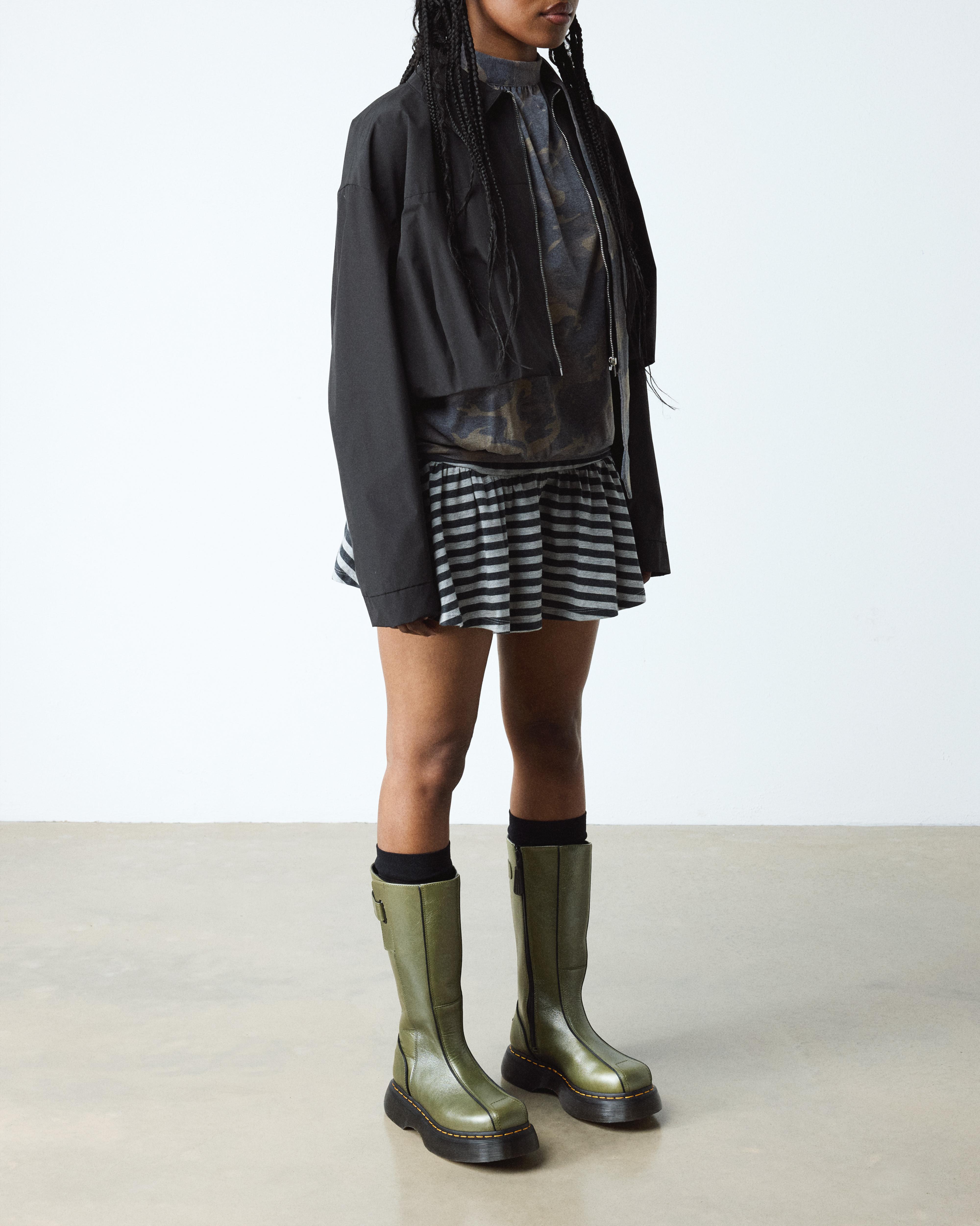 BUZZ HI ECLIPSE LEDER STIEFEL in Olivgrün Grün