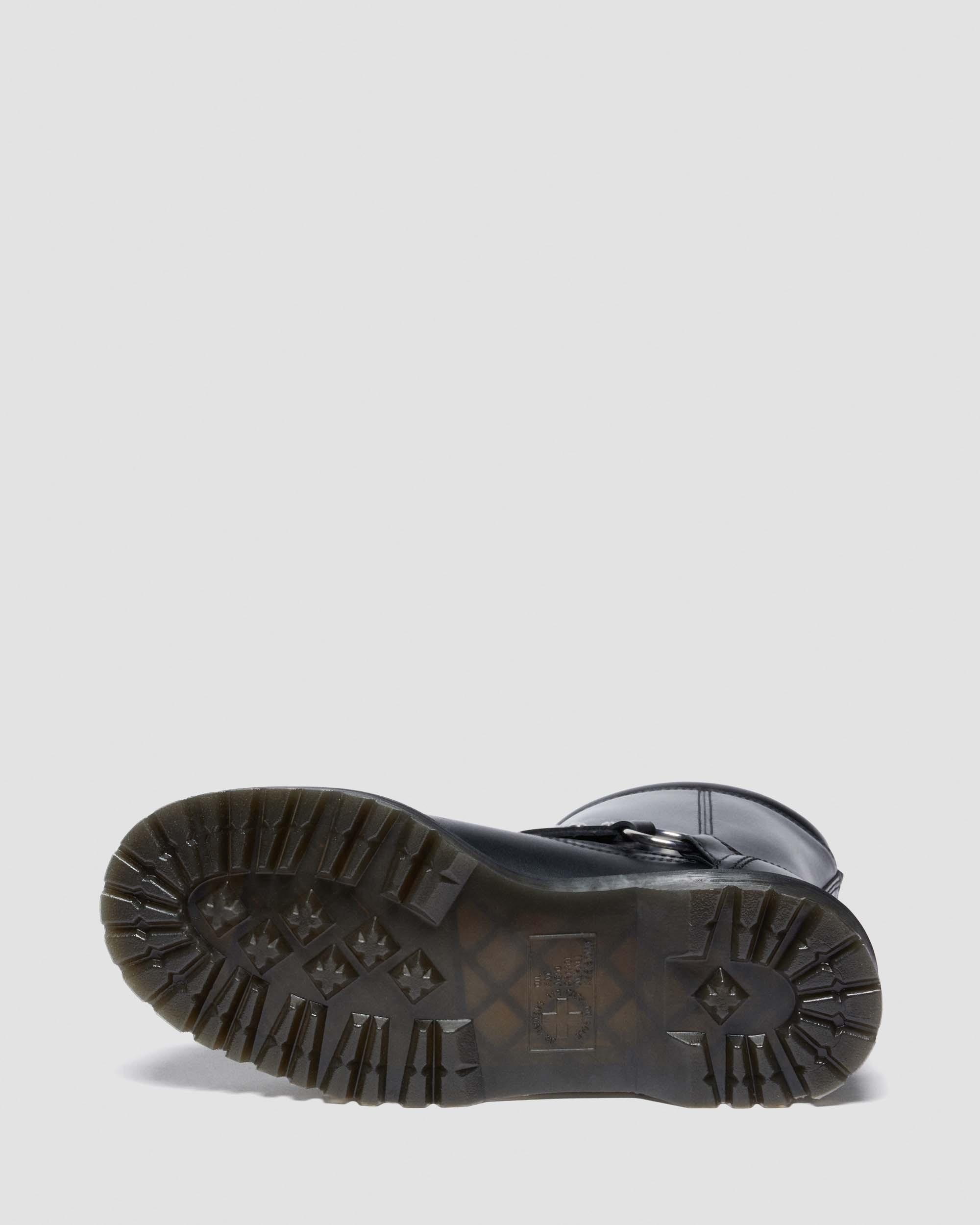 Anistone Harness Orleans Leather Biker Boots in BLACK | Dr. Martens™