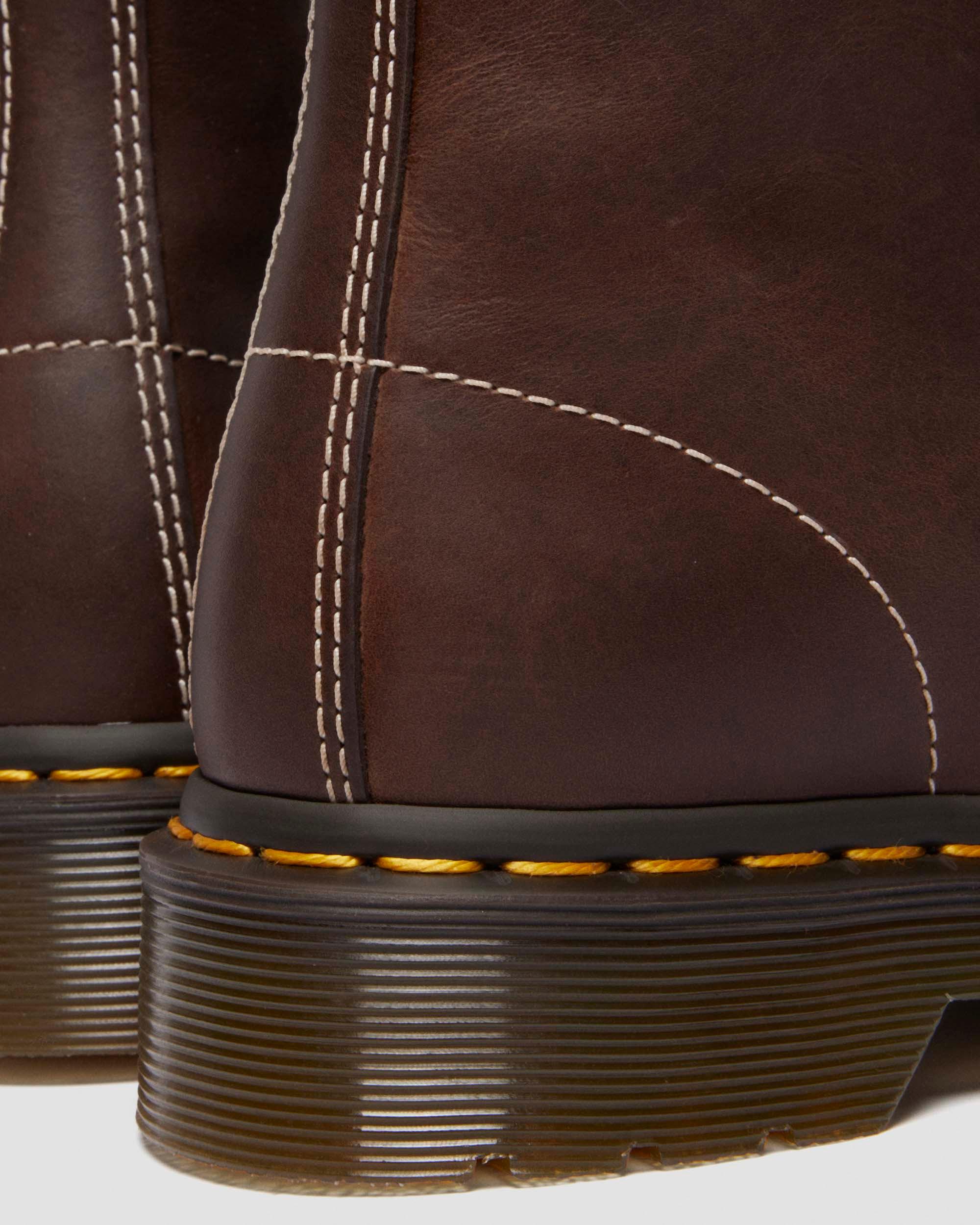 1460-snørestøvler i Wyoming-læder in Mørkebrun