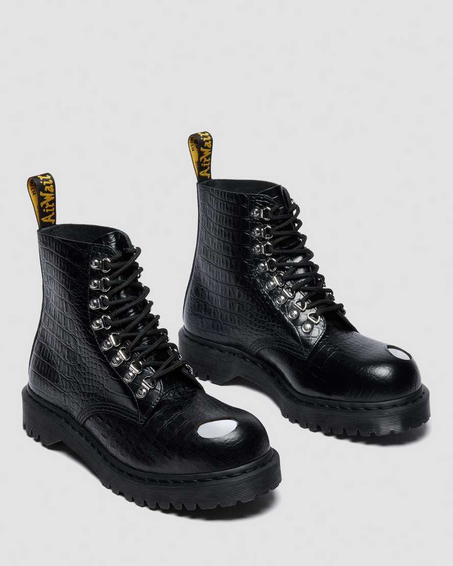 Dr. Martens 1460 Pascal Bex Steel Toe Leather Boots In Black