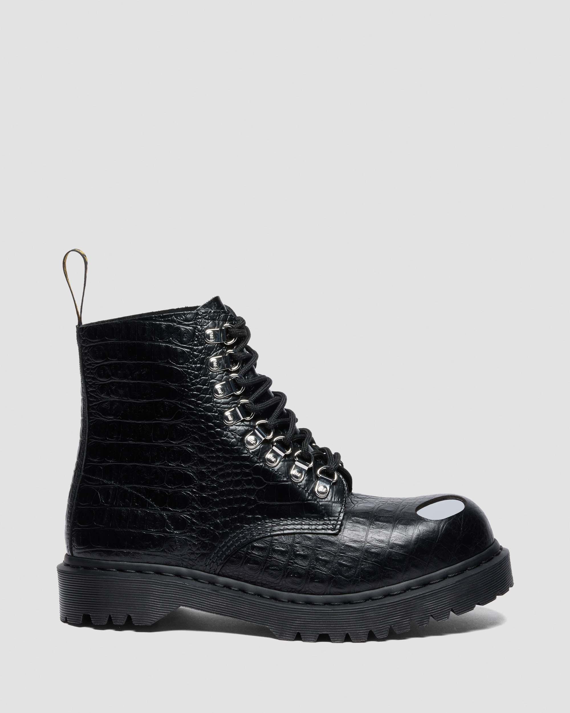 Dr. Martens 1460 Pascal Bex Steel Toe Leather Boots In Black