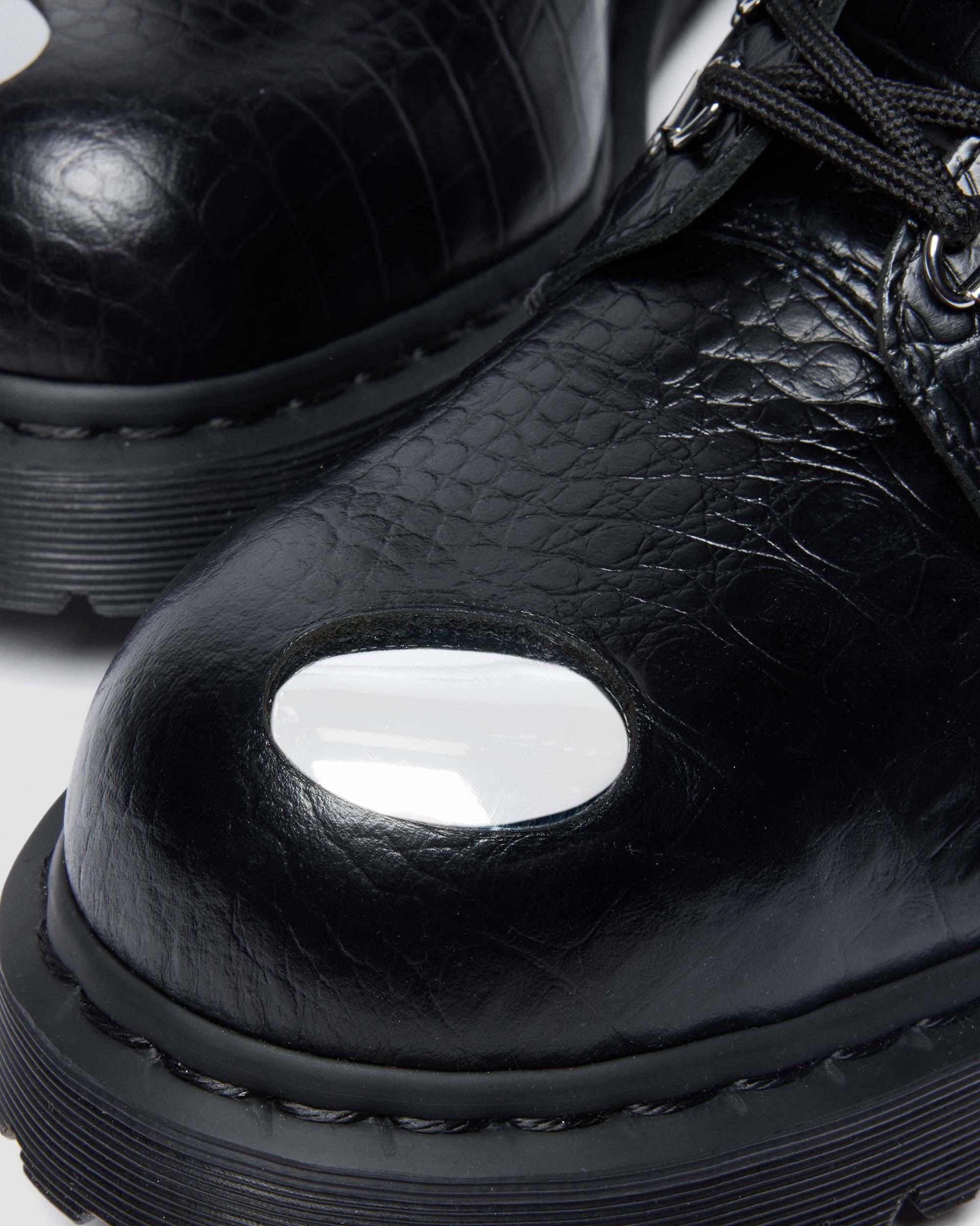 1460 PASCAL BEX STEEL TOE LEATHER BOOTS in Noir