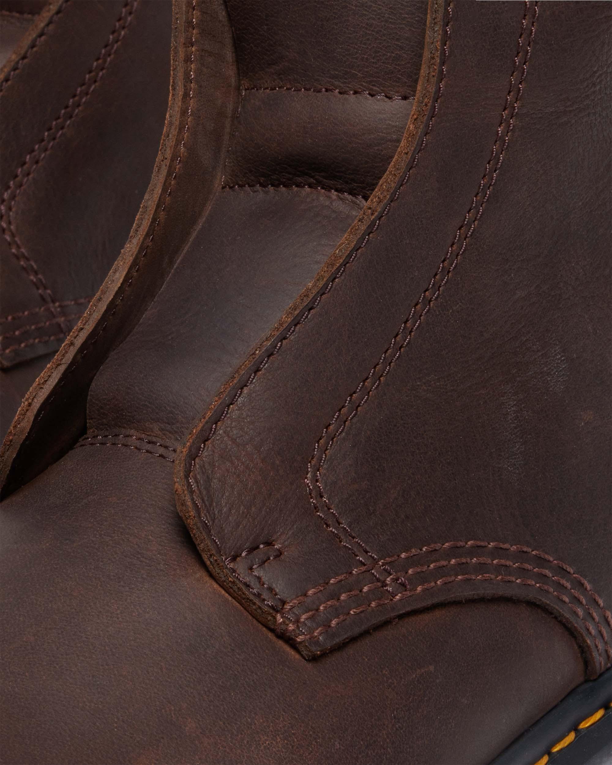 Dr. Martens Zebzag Laceless Slip On Leather Boots In Brown