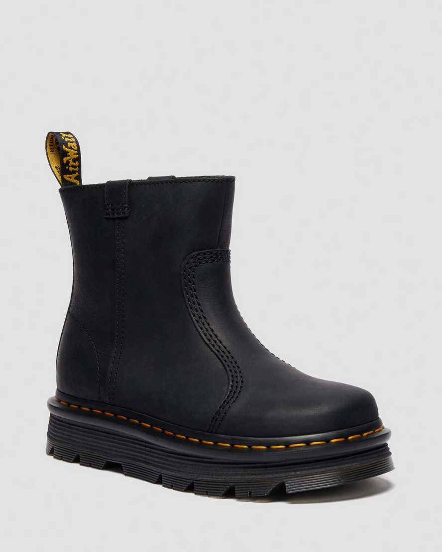 Dr. Martens' Zebzag Rigger Slip On Leather Boots In Multi