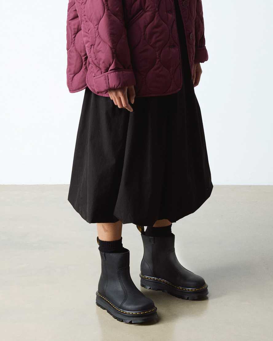Dr. Martens' Zebzag Rigger Slip On Leather Boots In Multi