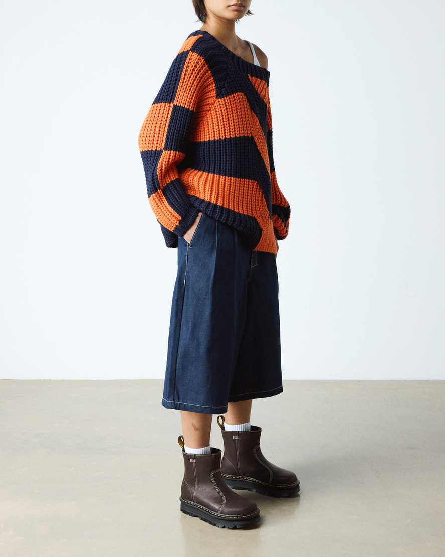 Dr. Martens' Zebzag Rigger Slip On Leather Boots In Multi