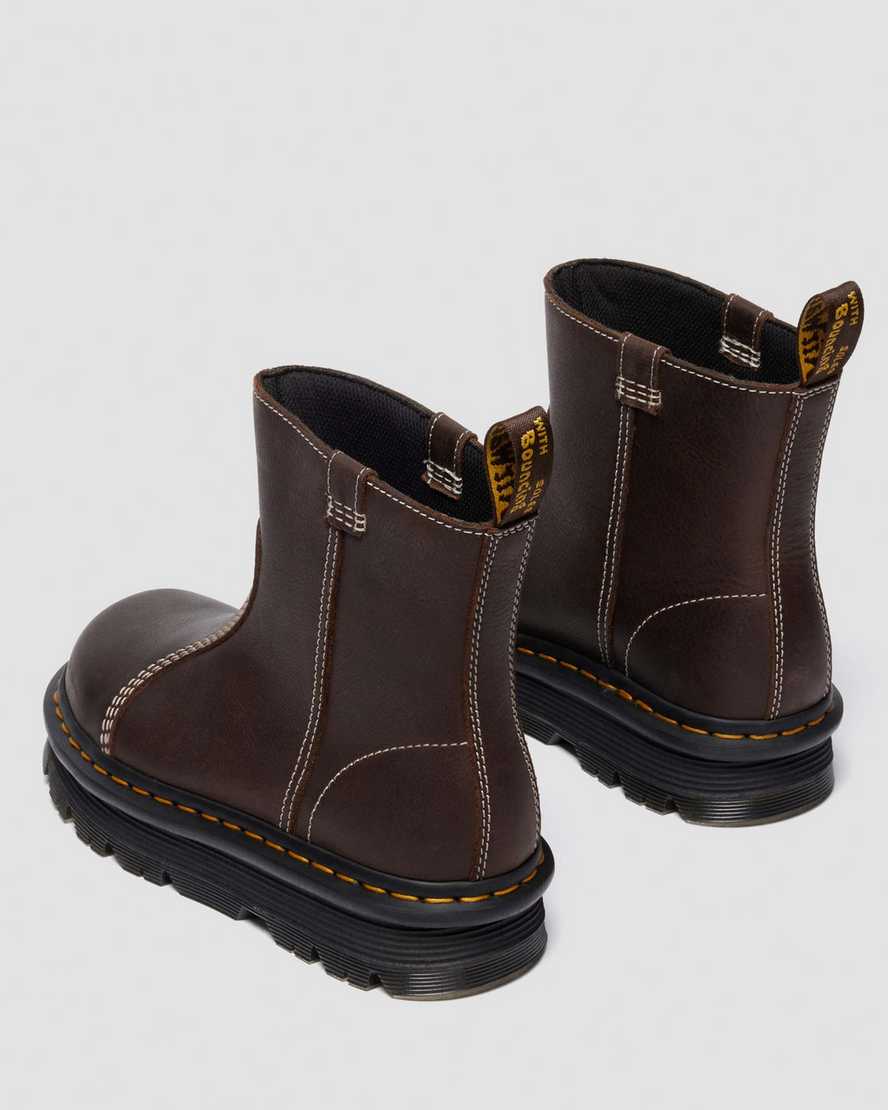 Dr. Martens' Zebzag Rigger Slip On Leather Boots In Multi