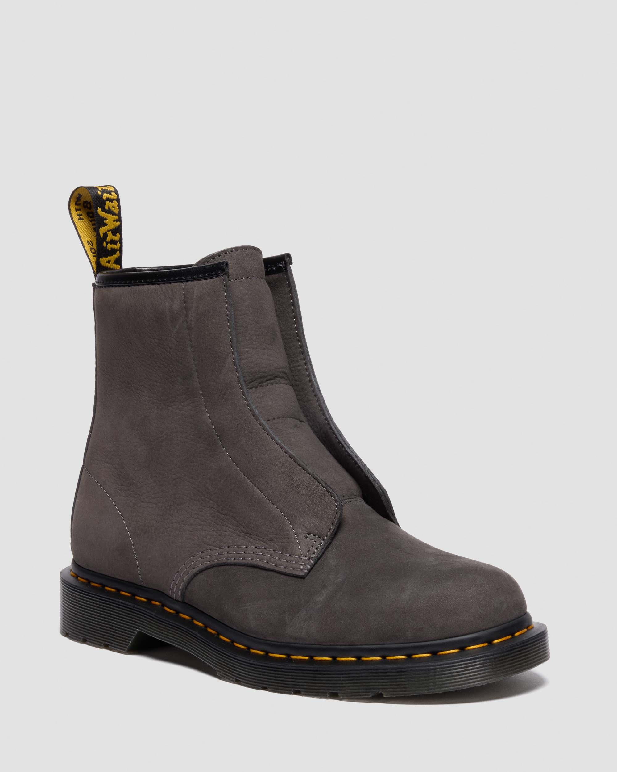 Dr. Martens' 1460 Nubuck Slip On Stiefel Ohne Schnürung In Gray