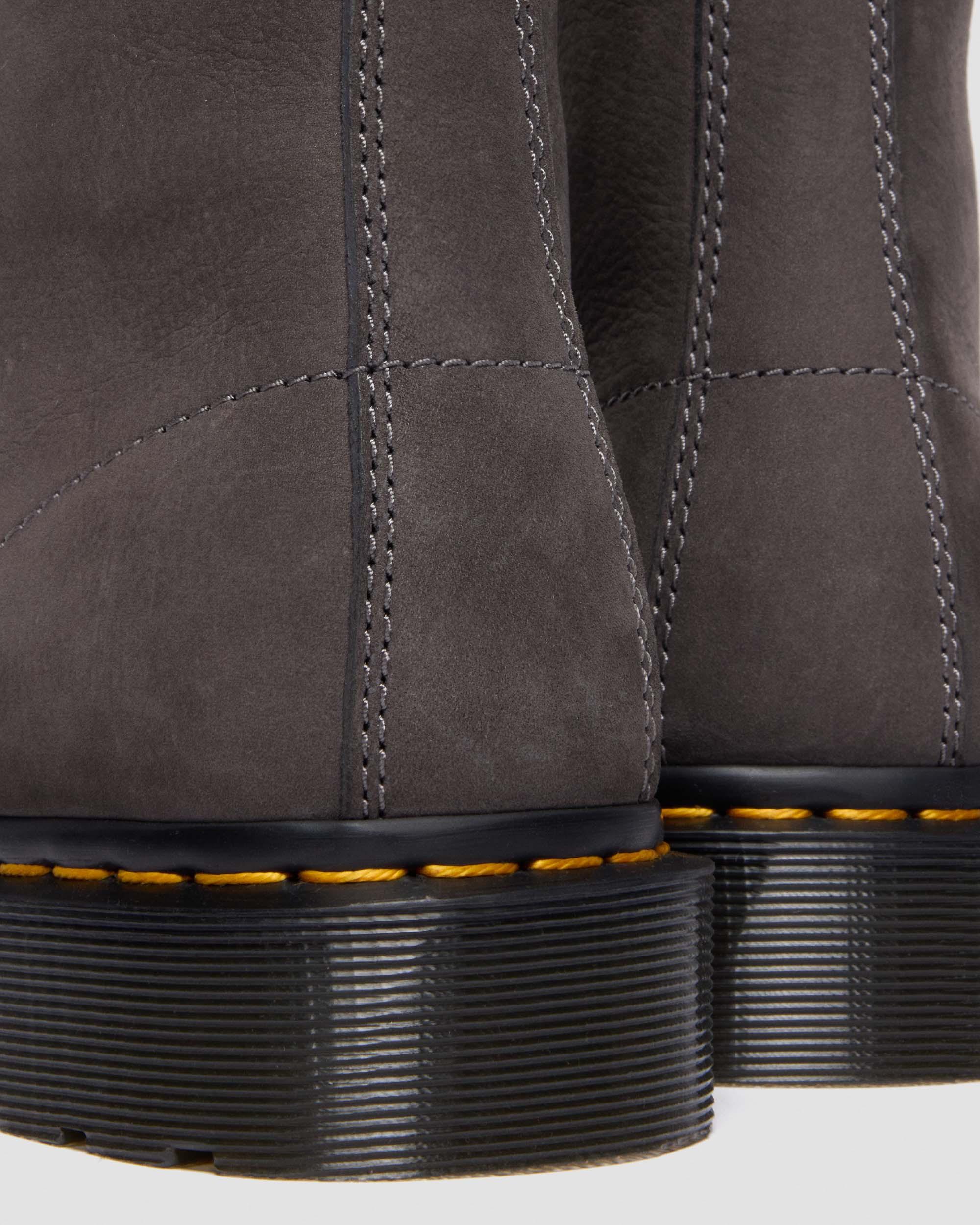 Harmaa 1460 NAUHATTOMAT NUPUKKINAHKAISET SLIP ON-MAIHARIT