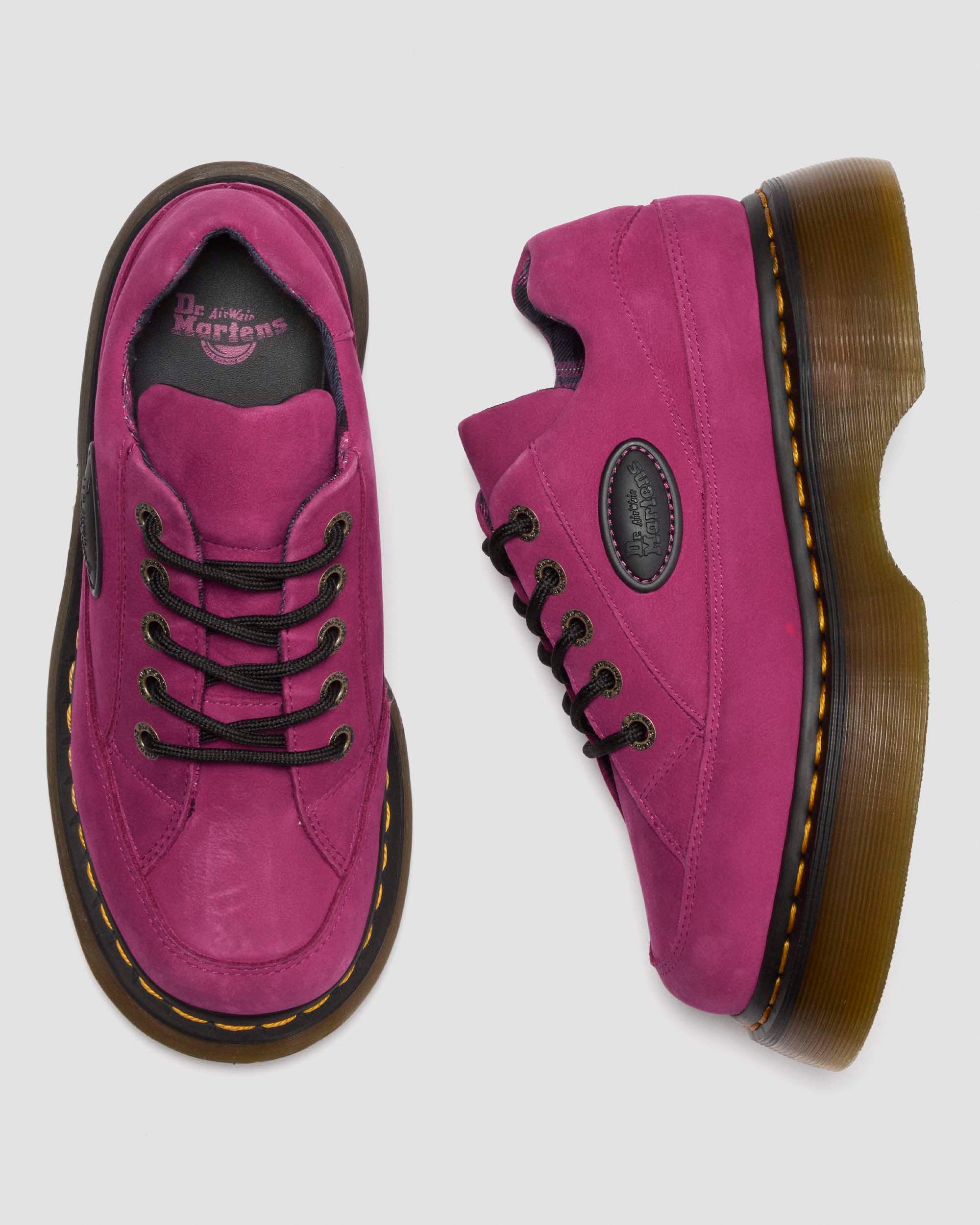 BUZZ 5-EYE MILLED NUBUCK SHOES in Pink