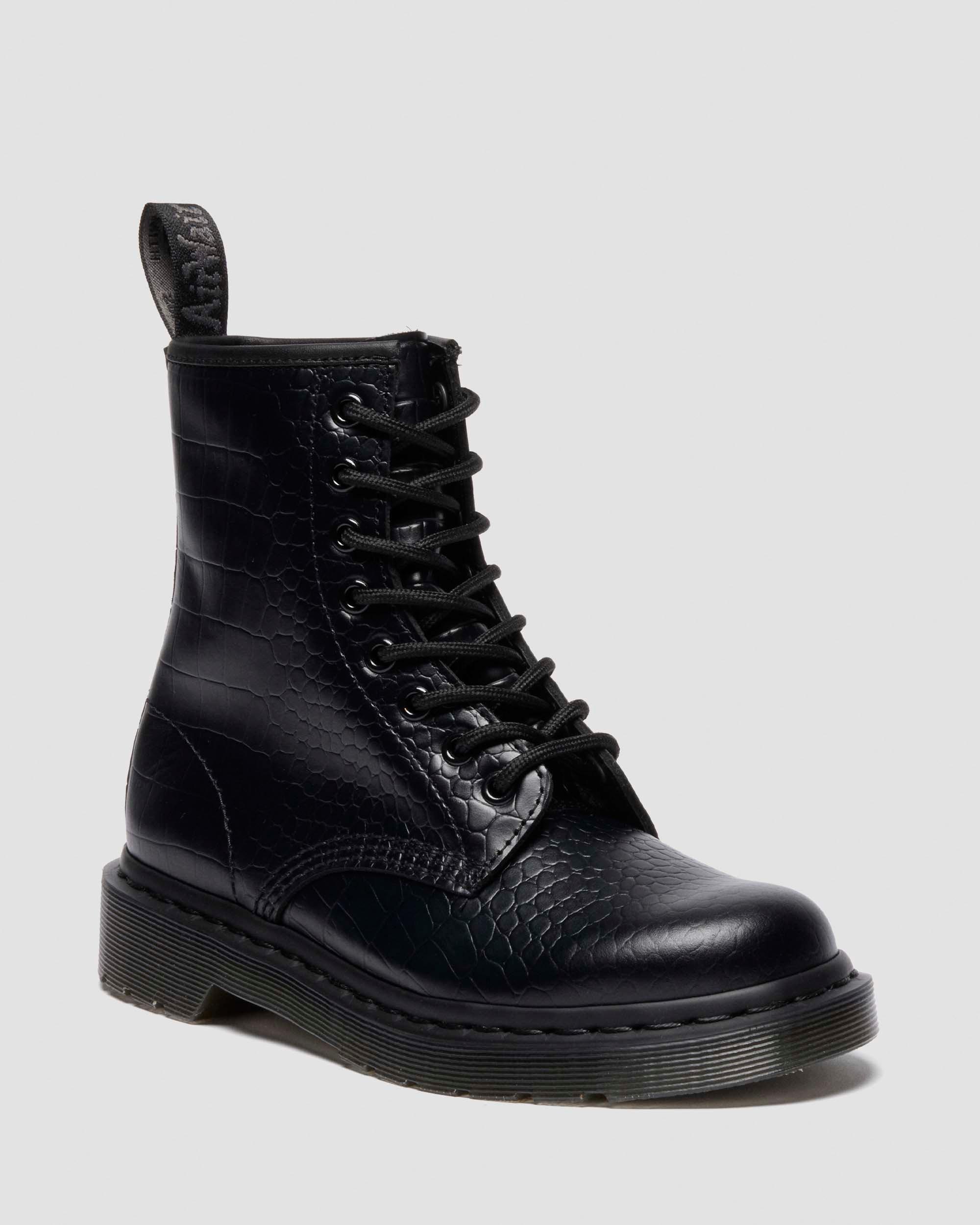 Dr. Martens' 1460 Croco In Black