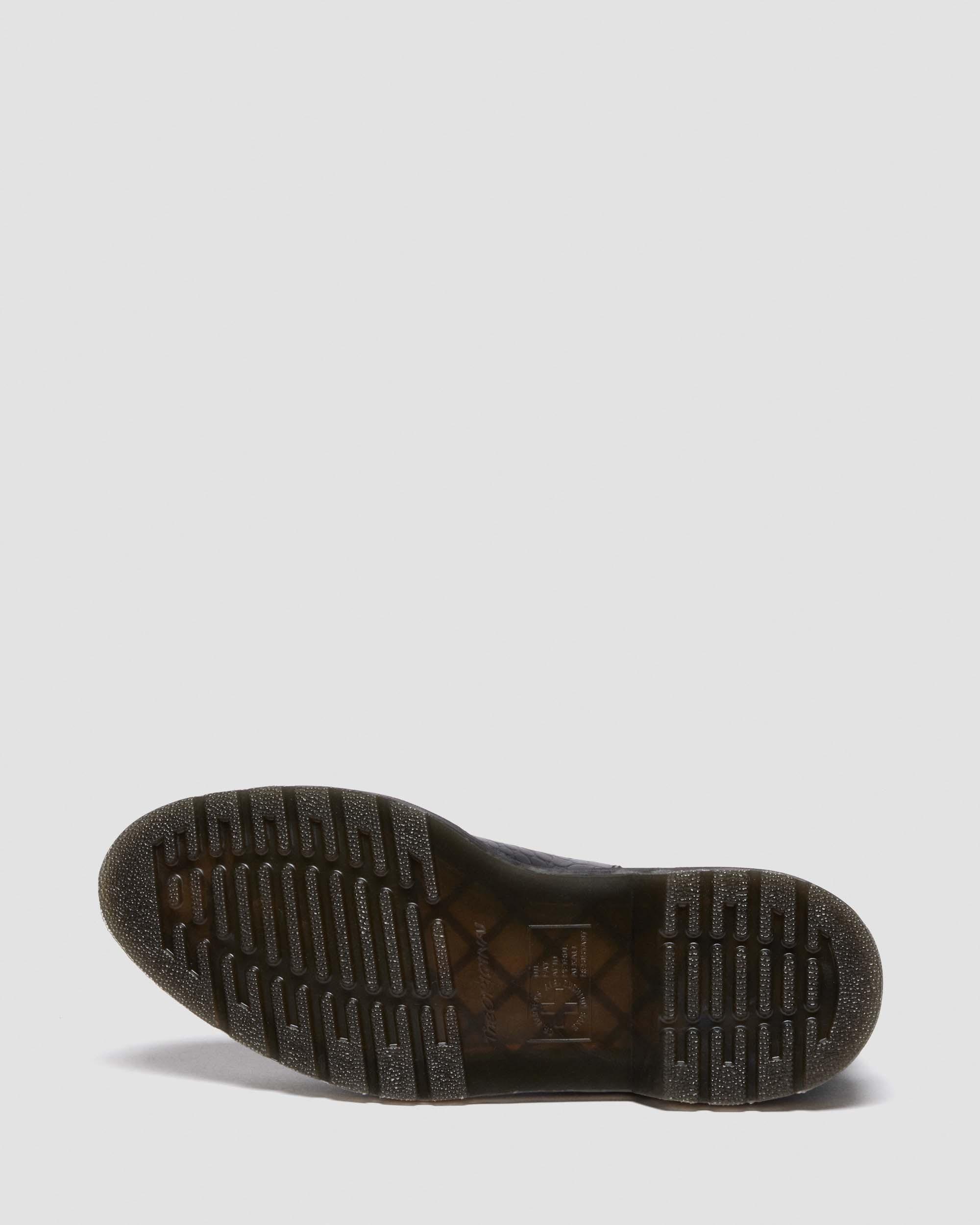 Bianca II Tapered Croc Emboss Leder Lo Stiefel in Schwarz