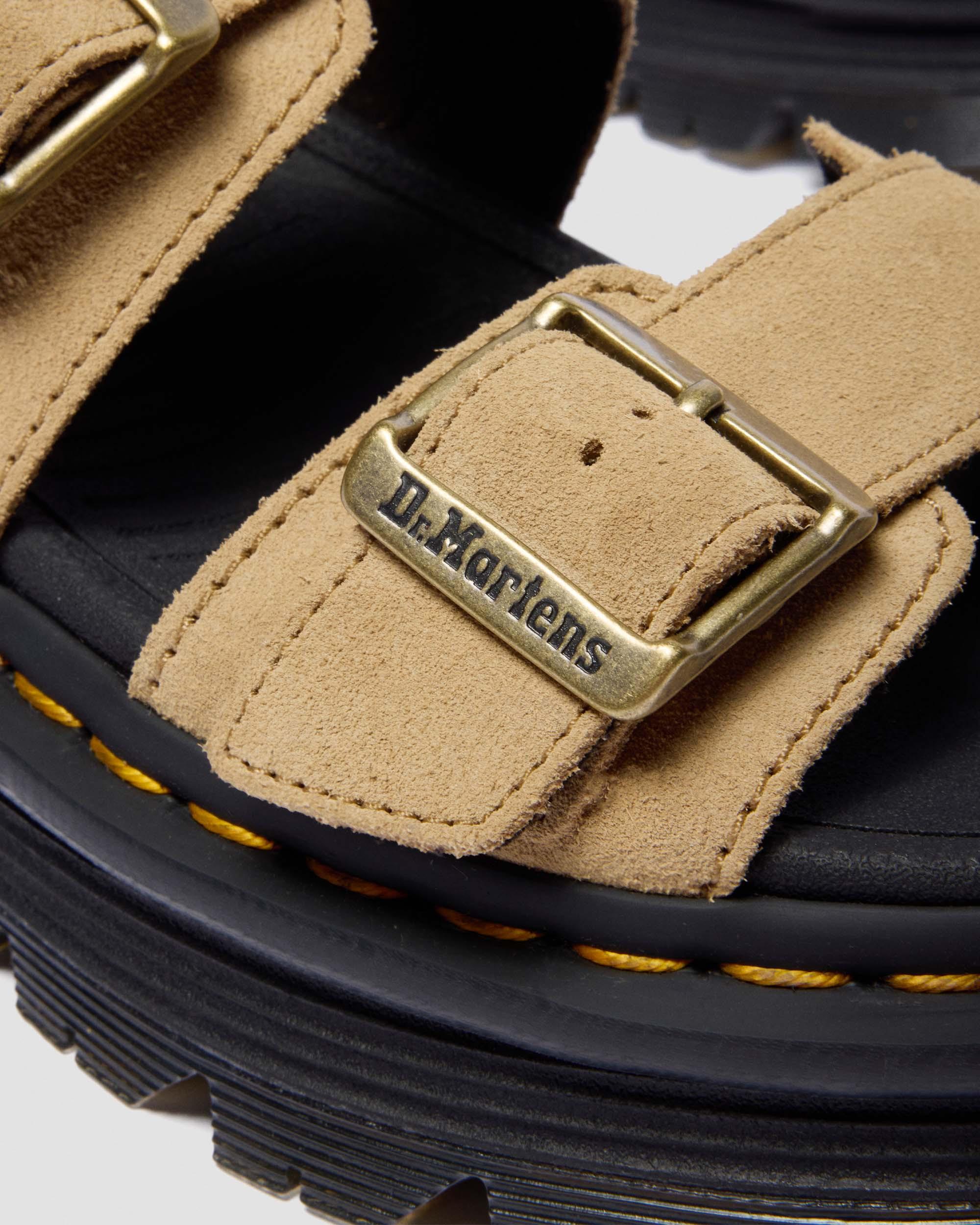 Zebzag Suède Sandalen in Solbrun