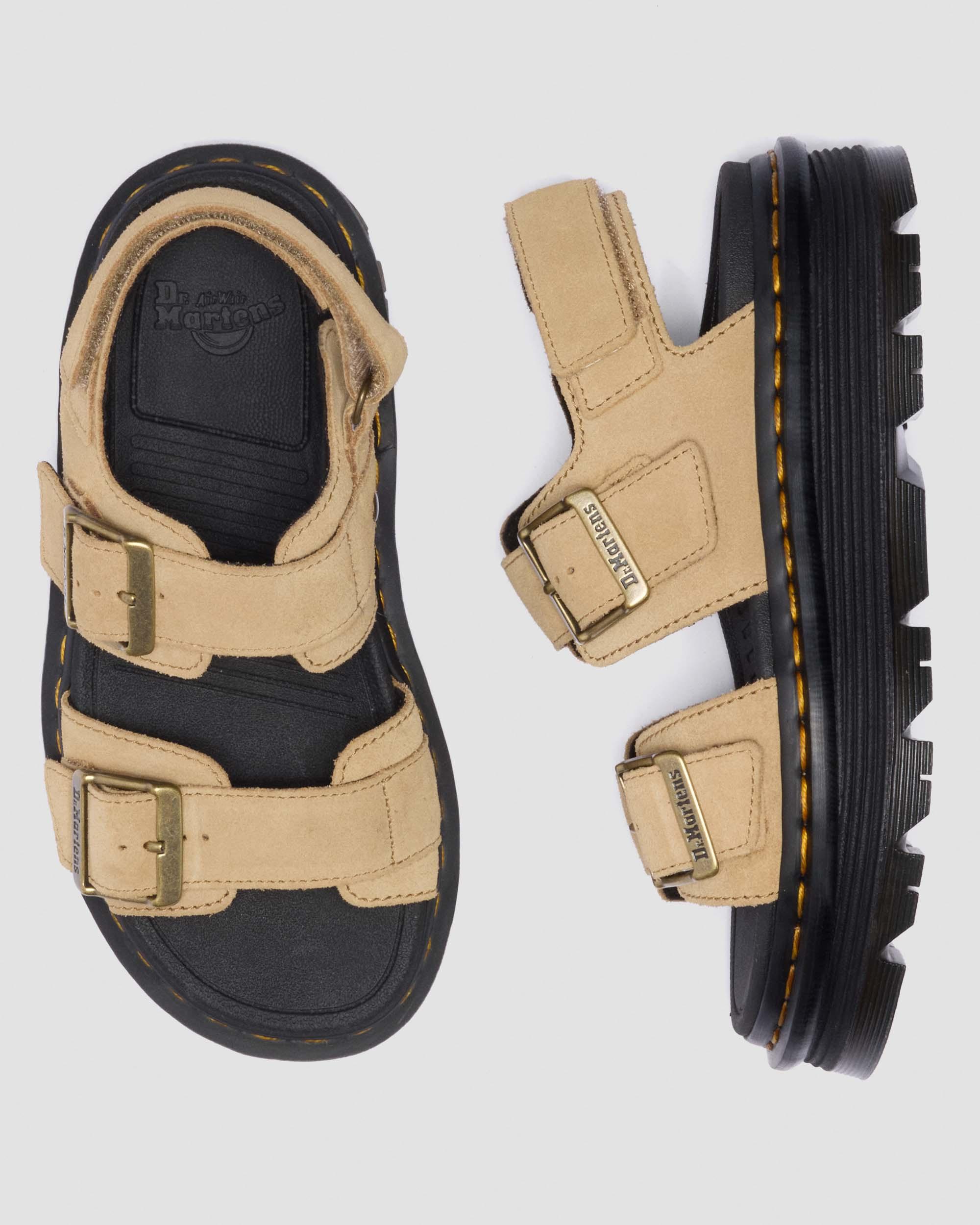 Zebzag Suède Sandalen in Solbrun