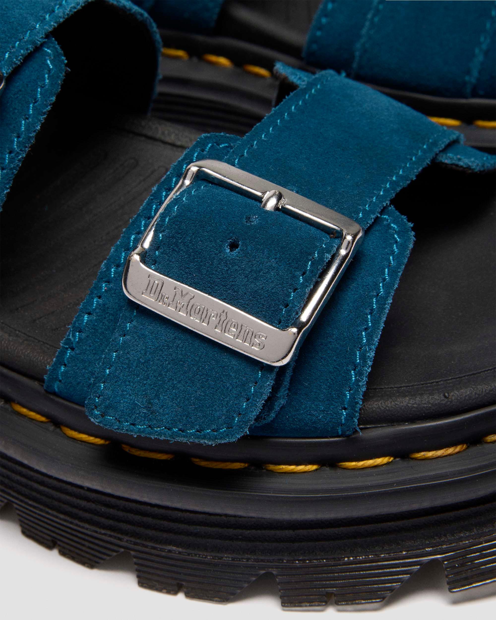 Zebzag Suede Sandals in Blue