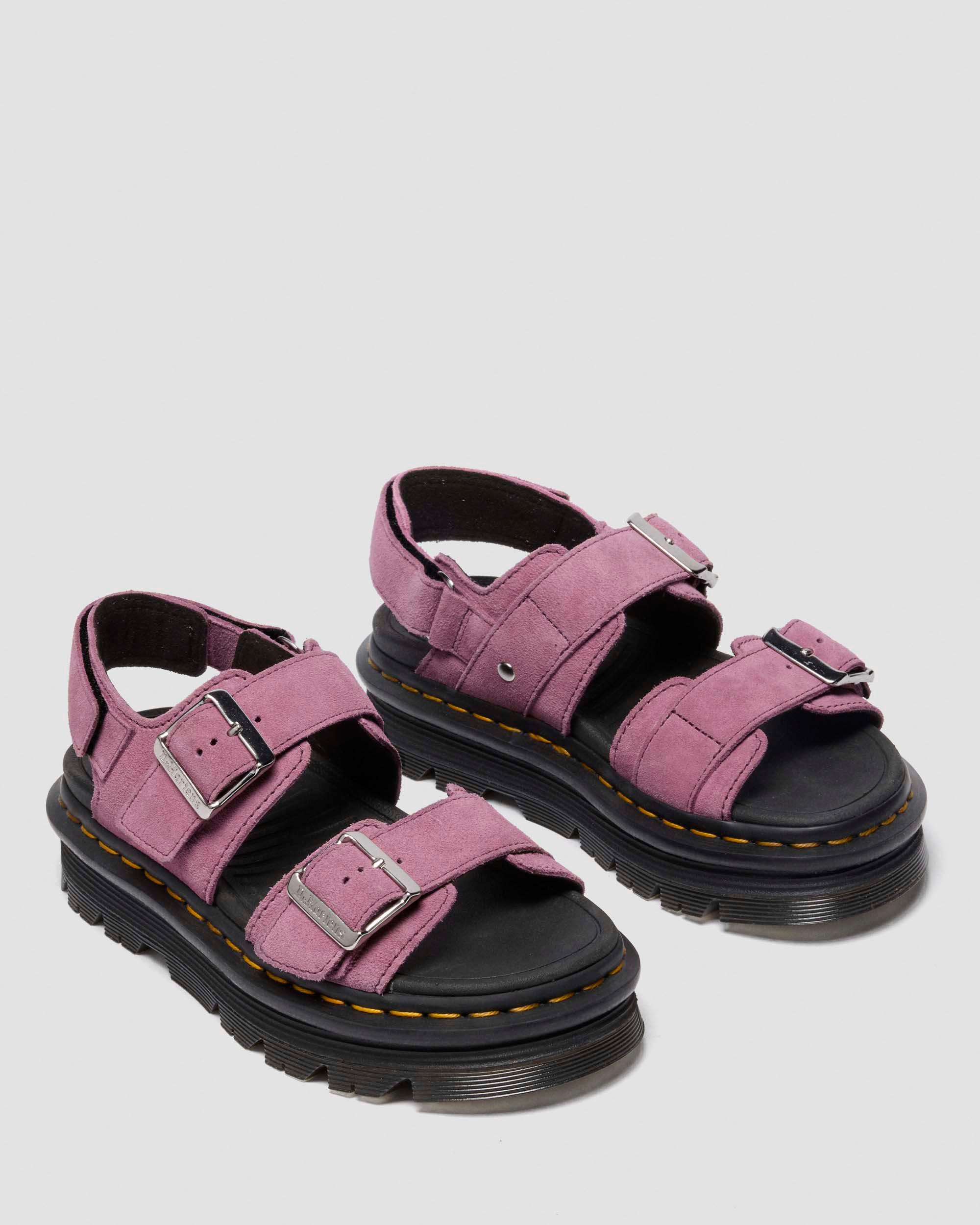 Zebzag Suede Sandals in Purple