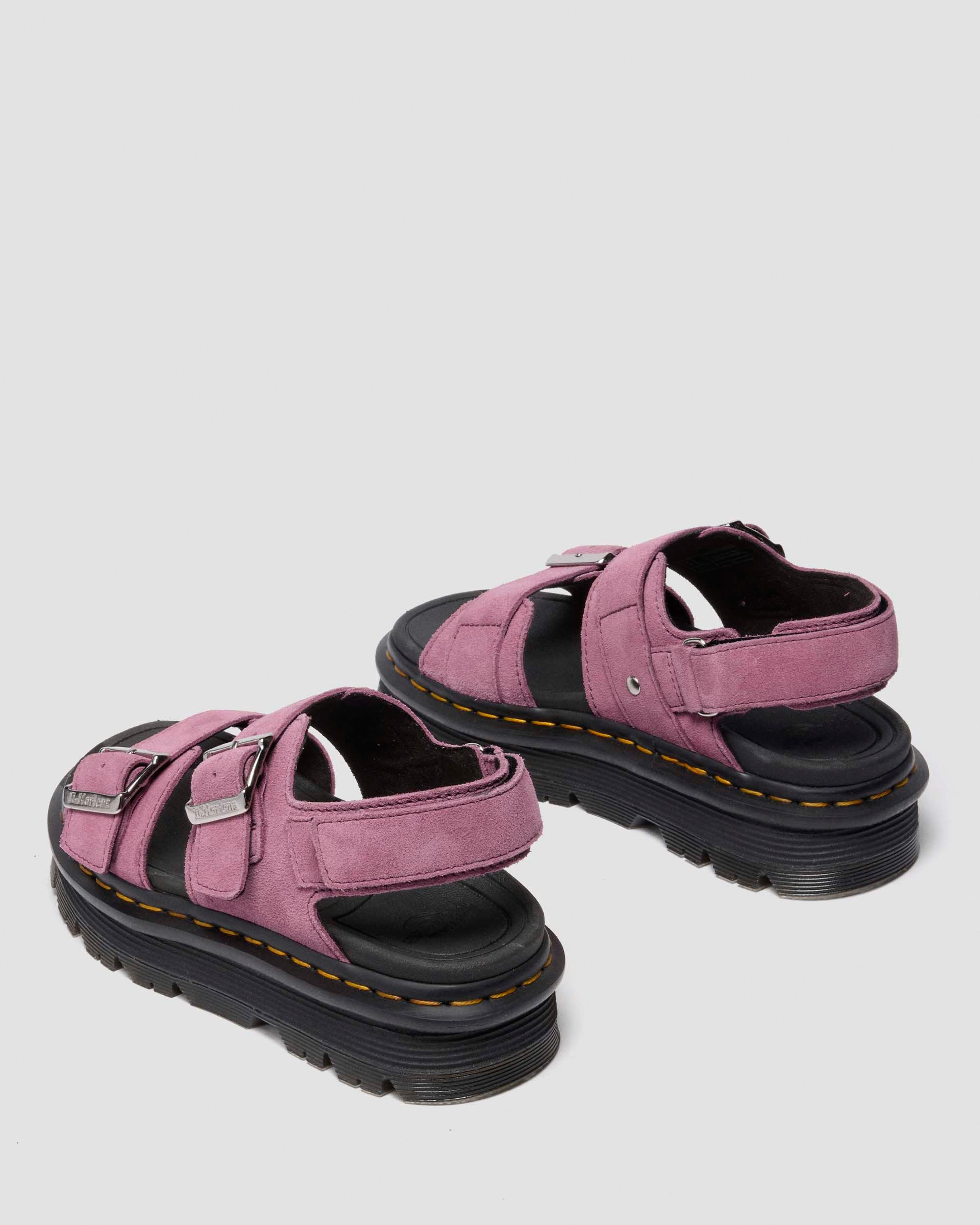 Zebzag Suede Sandals in Purple