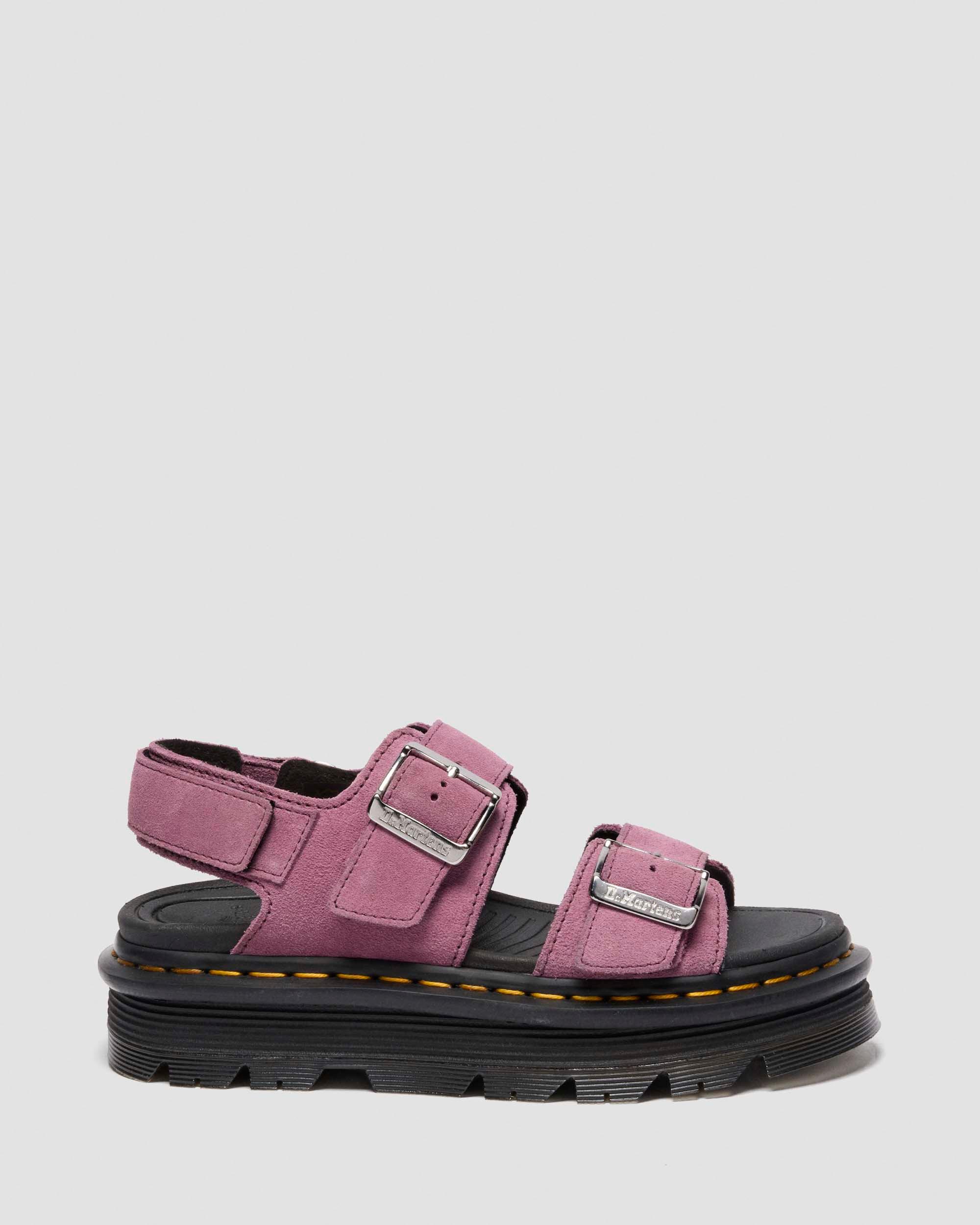 Zebzag Suede Sandals in Purple