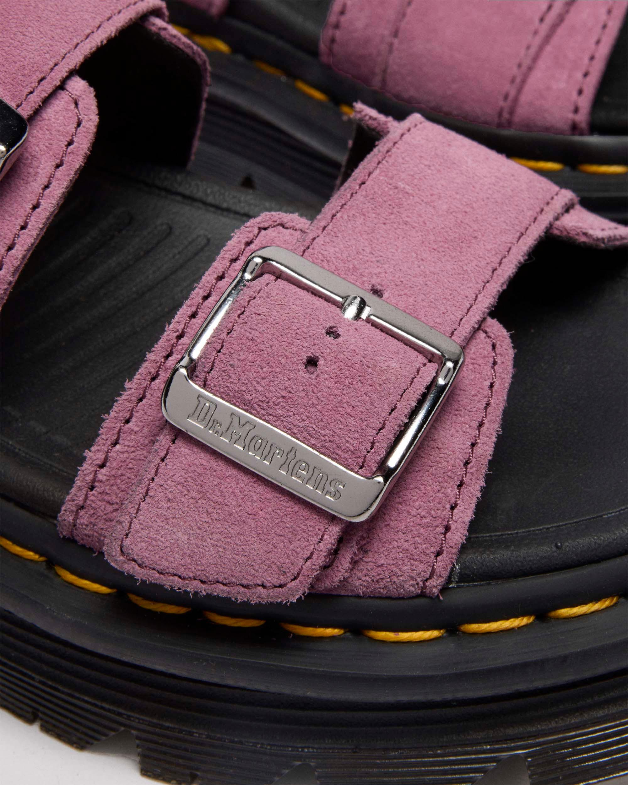 Zebzag Suede Sandals in Purple