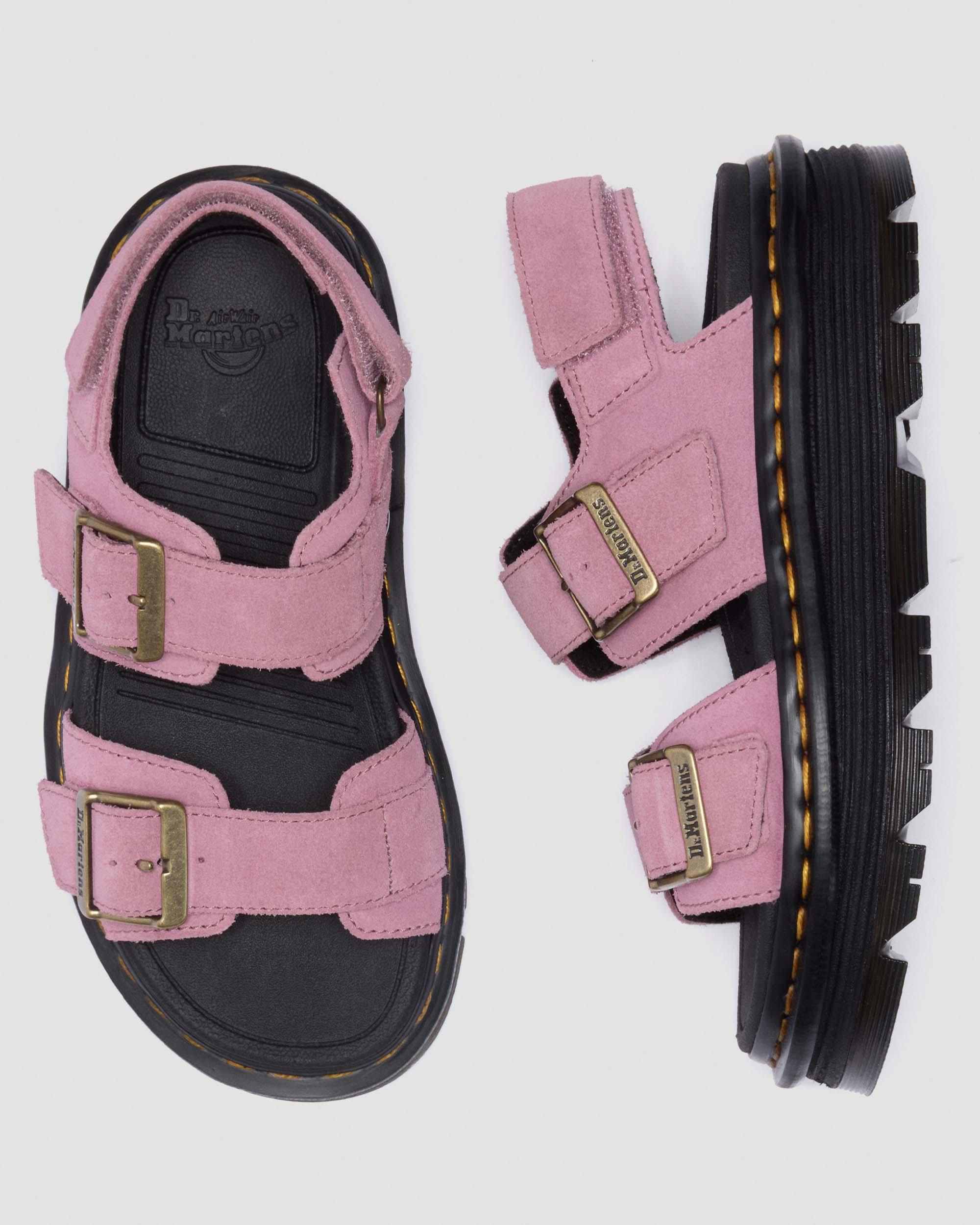 Sandales Zebzag en daim in Rose poudré