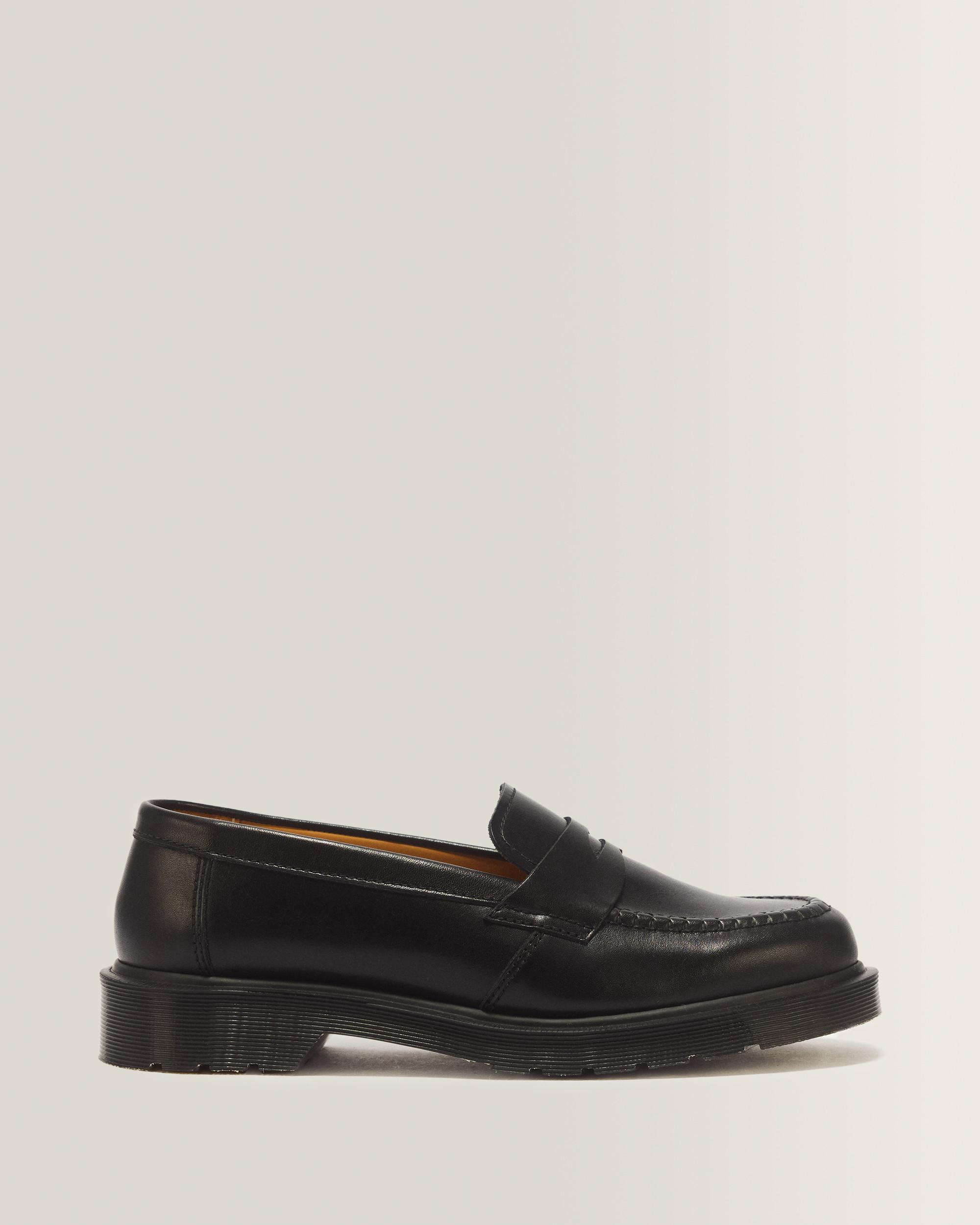 Dr. Martens 黒レザー ローファー 42 EU (ドクターマーチン) 3ホール 
