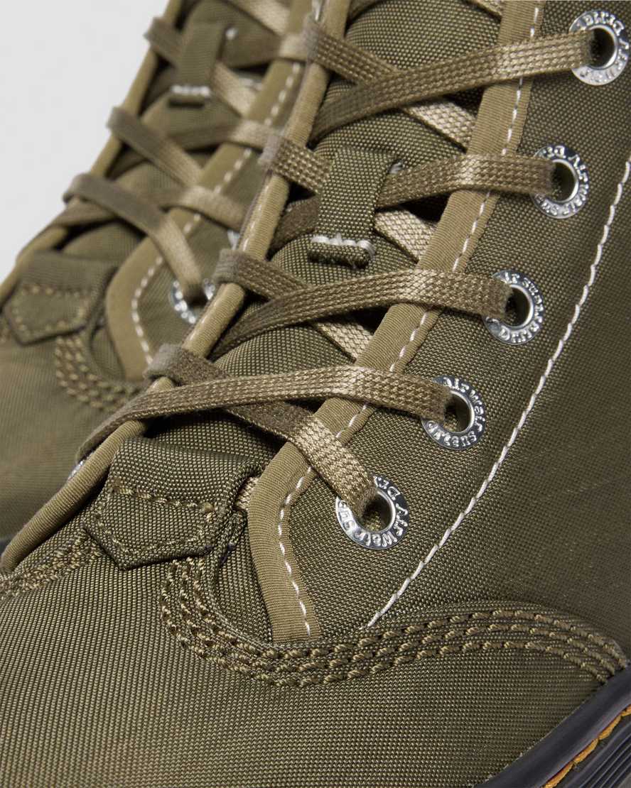 Dr. Martens' Combs Ii Nylon Utility Boots In Green