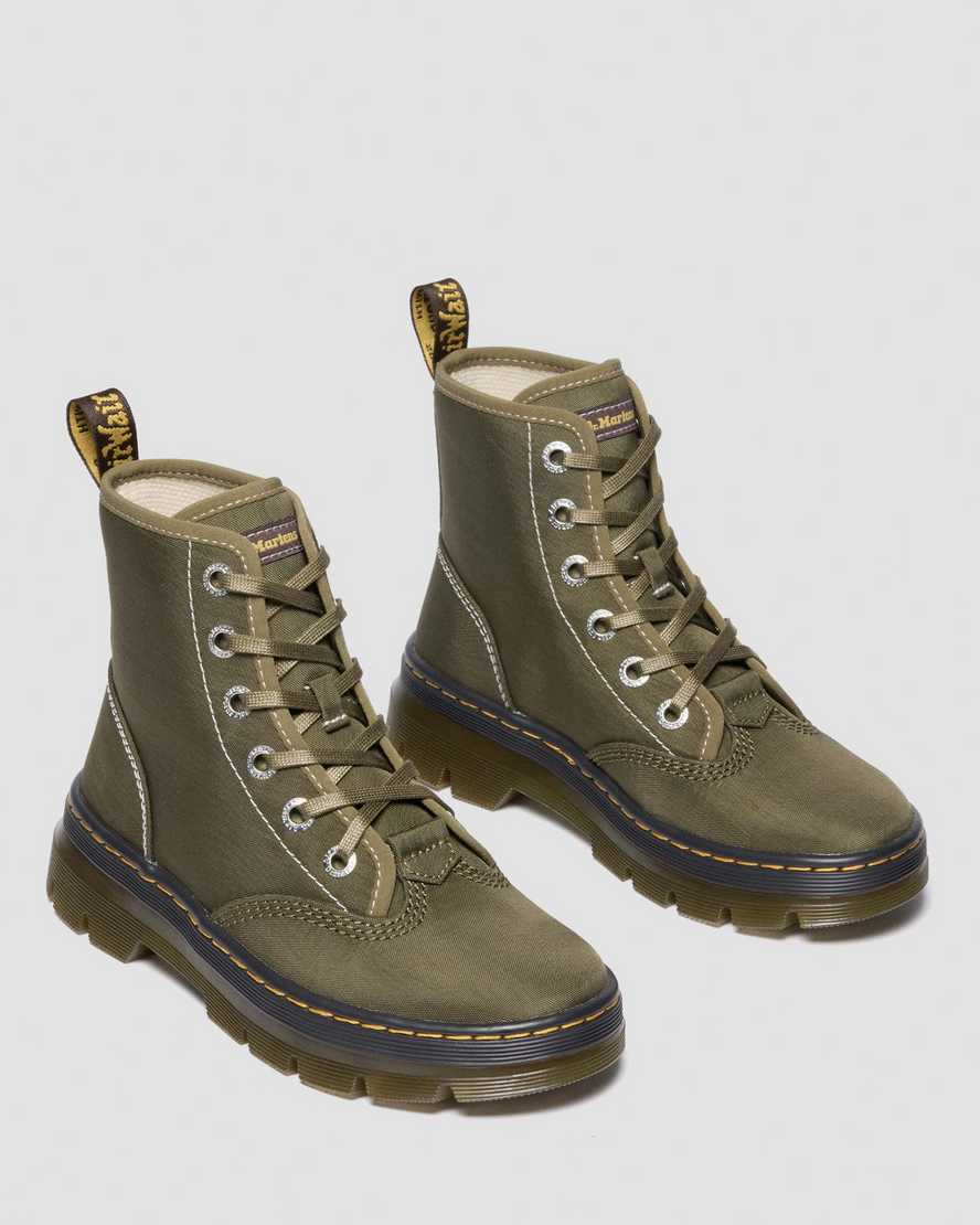 Dr. Martens' Combs Ii Nylon Utility Boots In Green