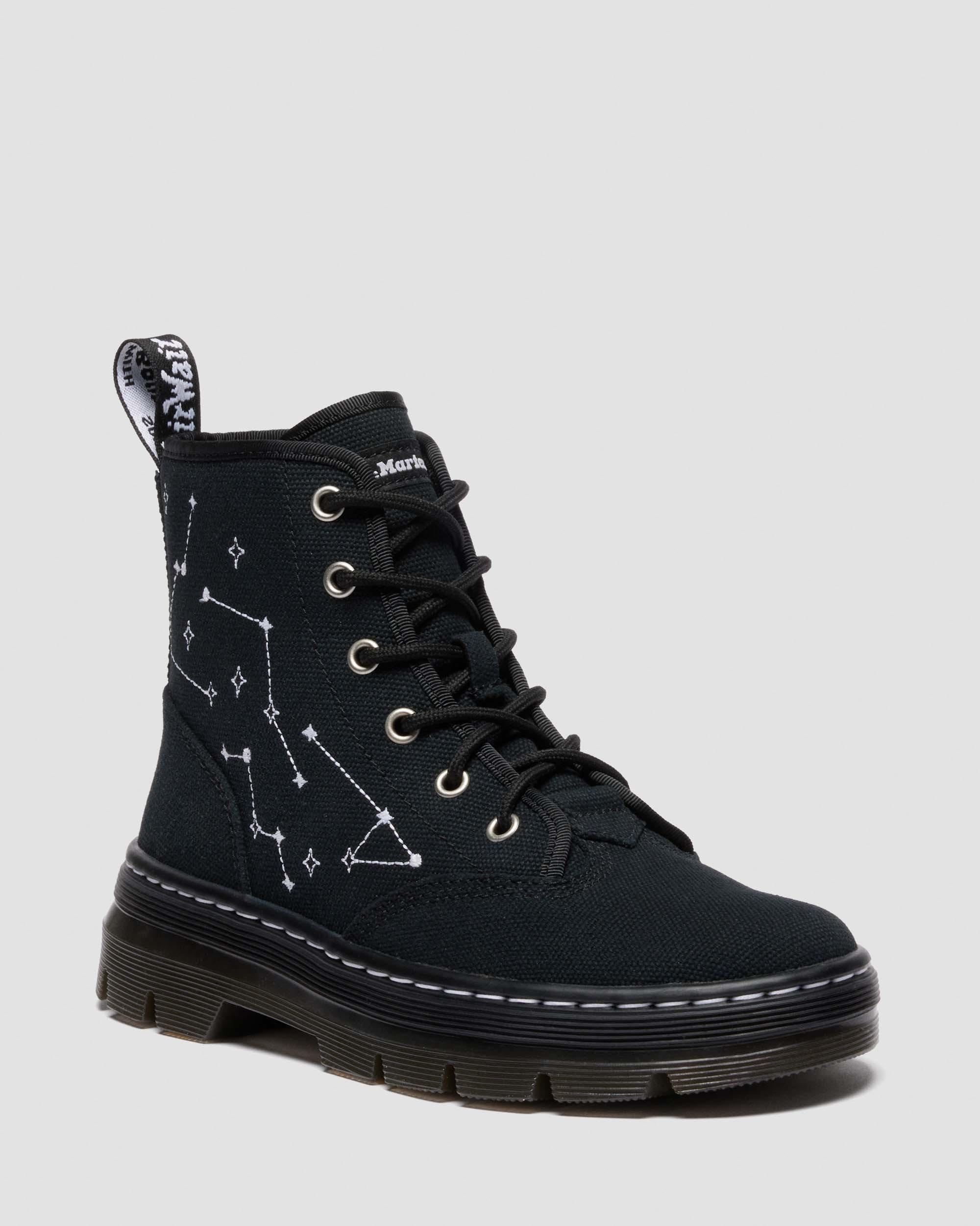 Charlee Chukka Canvas Utility Boots in BLACK
