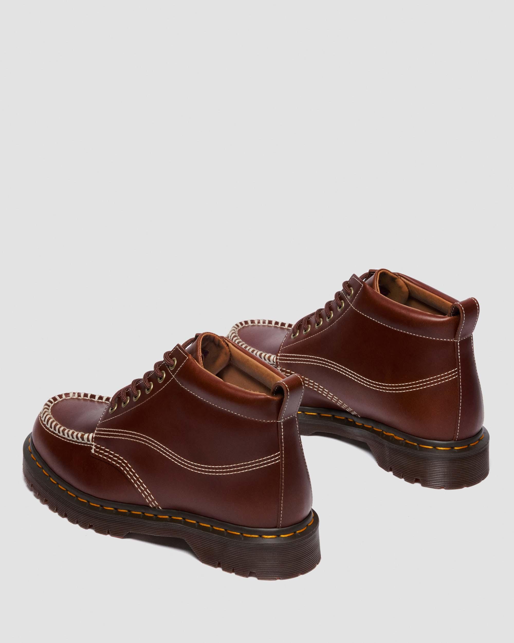 Lowell Chukka Moc Toe Leather Ankle Boots in Brown