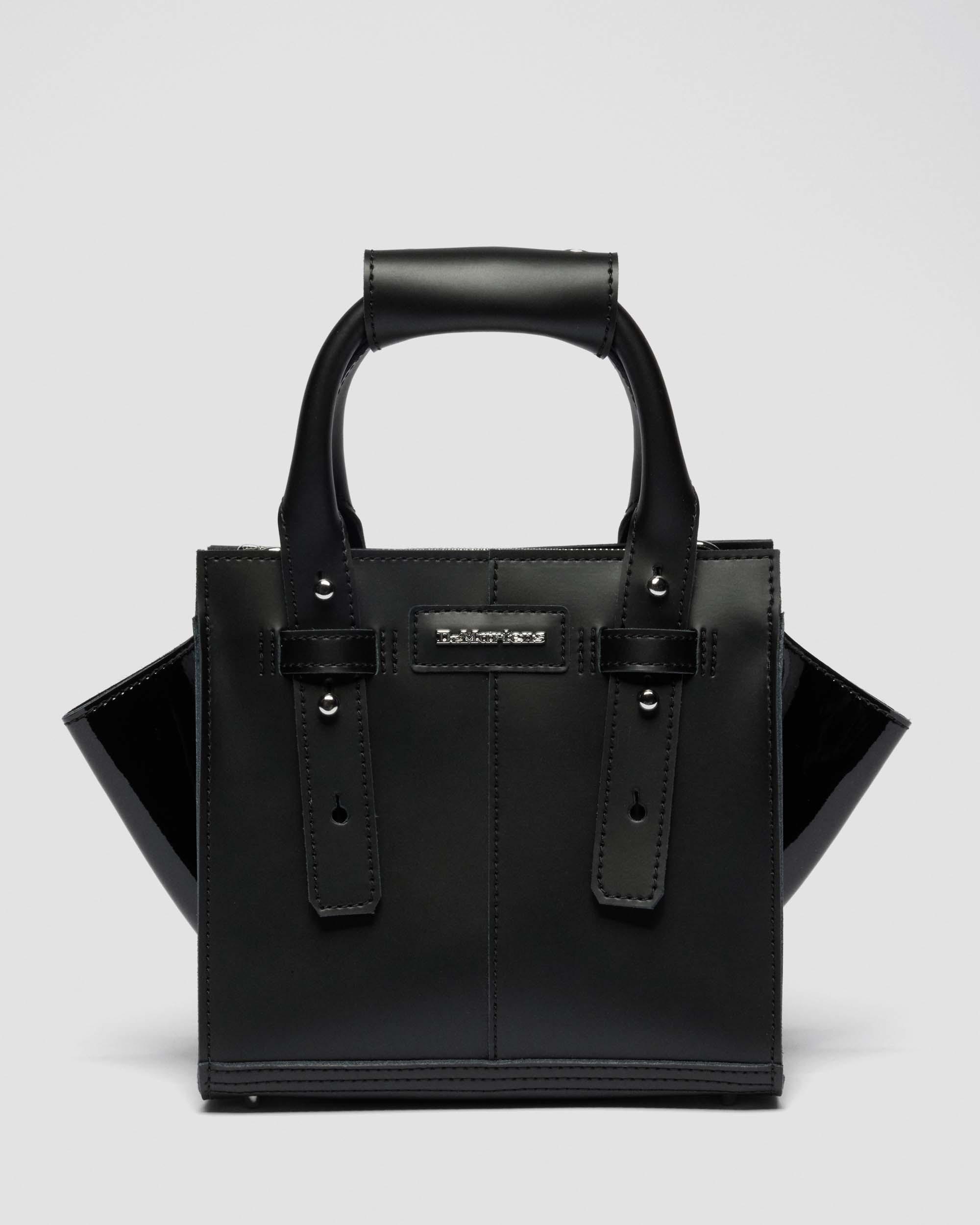 Small Leather Tote Bag in Black