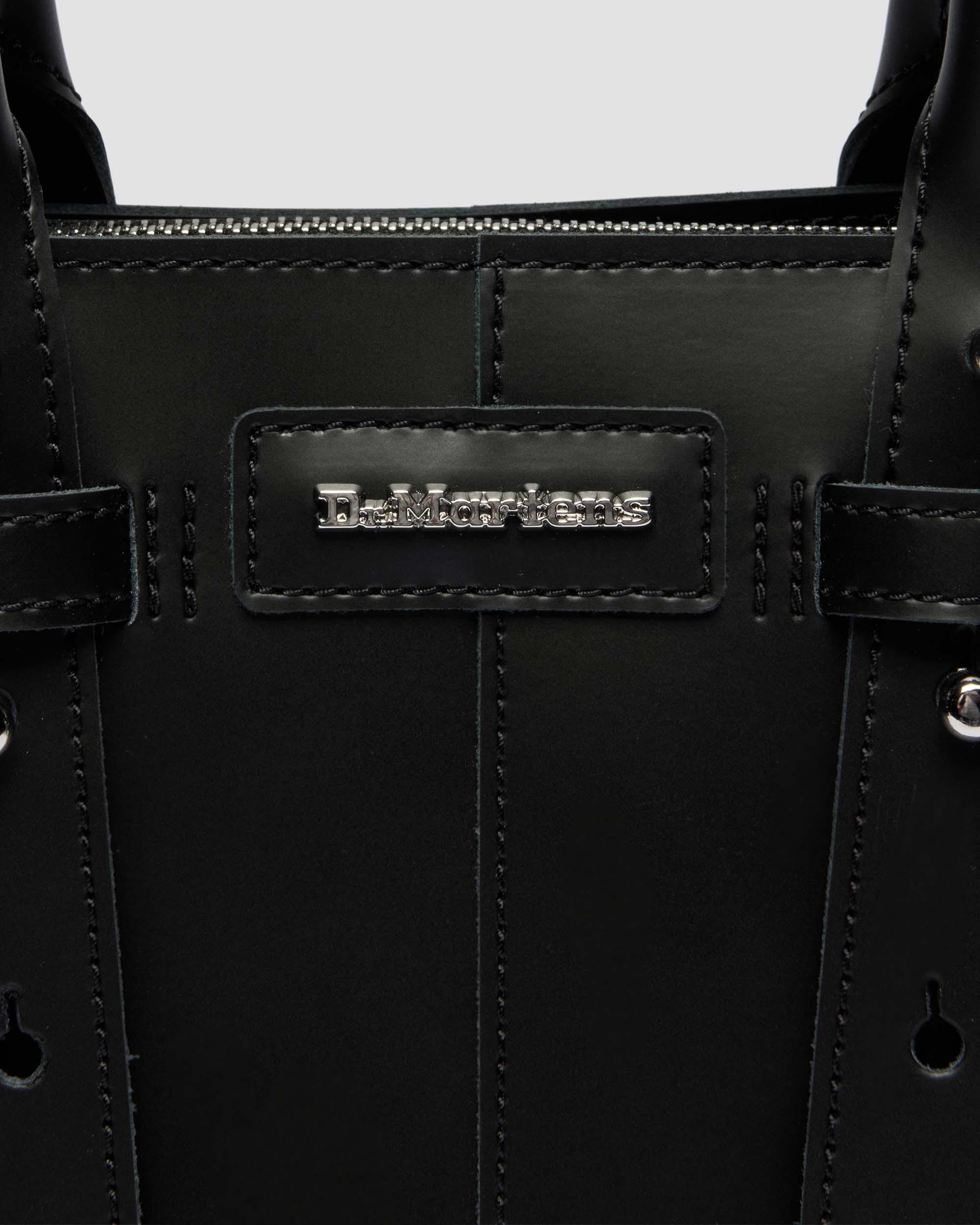 Small Leather Tote Bag in Black