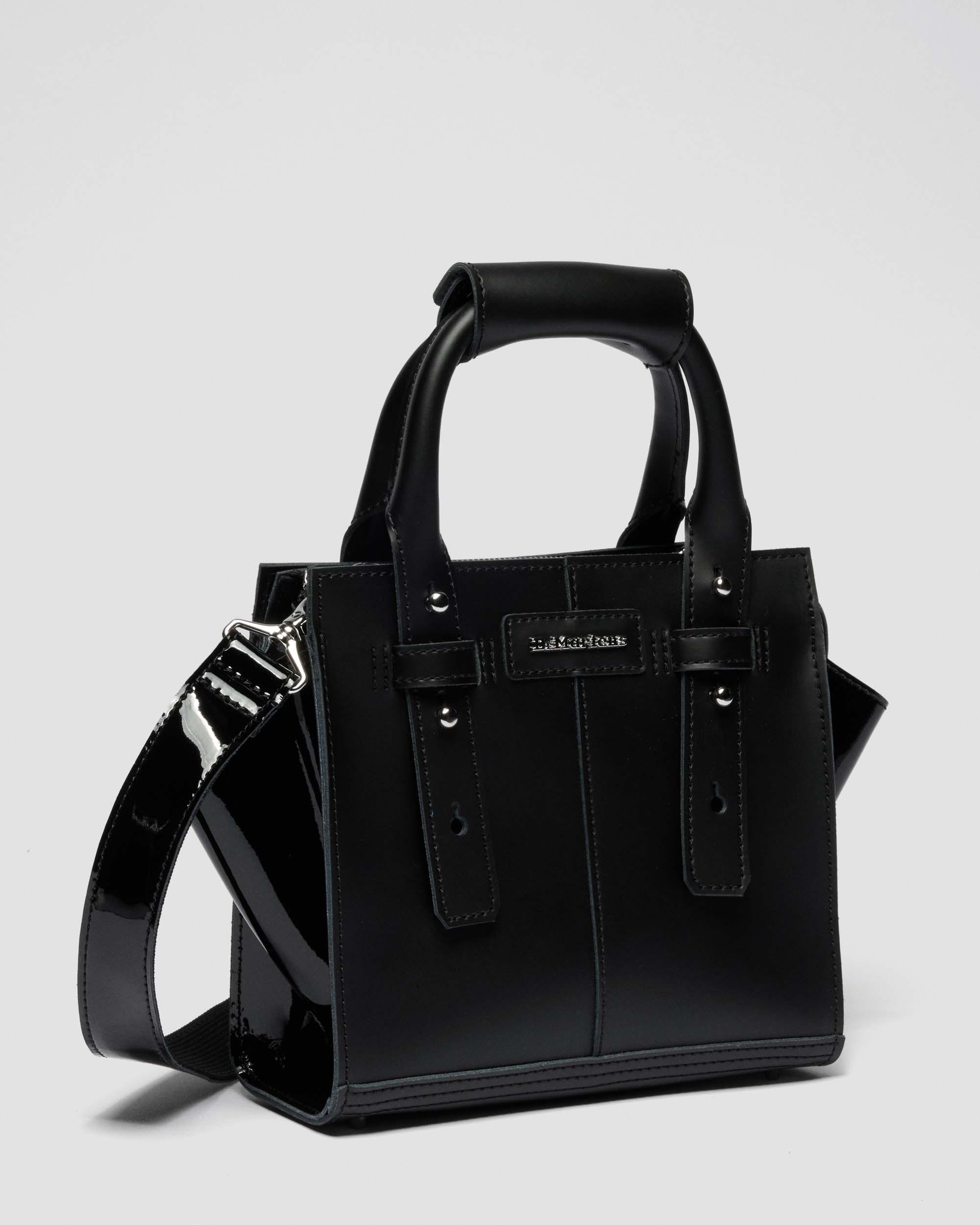 Small Leather Tote Bag in Black
