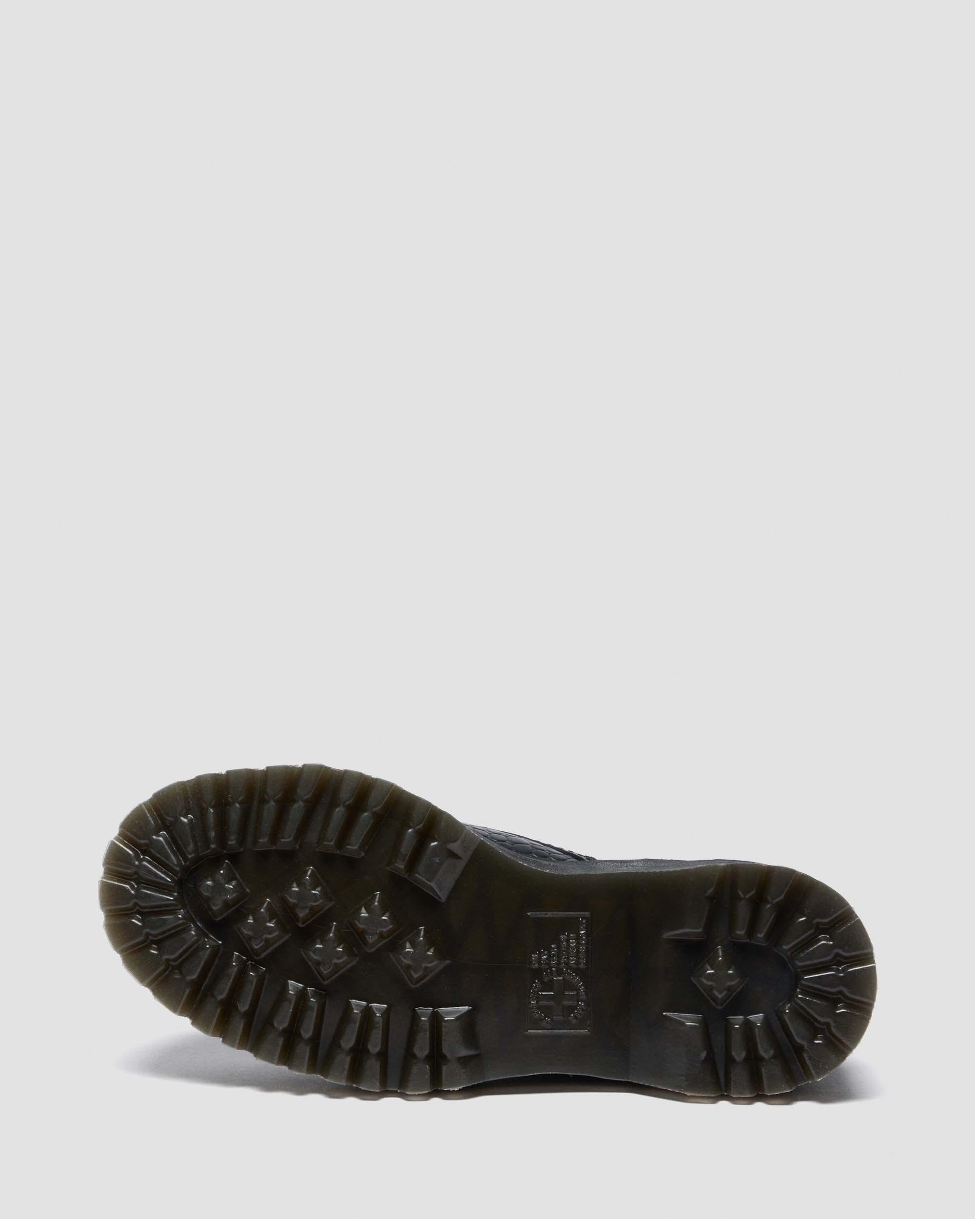 Sinclair Croc Emboss Leather Platform Boots