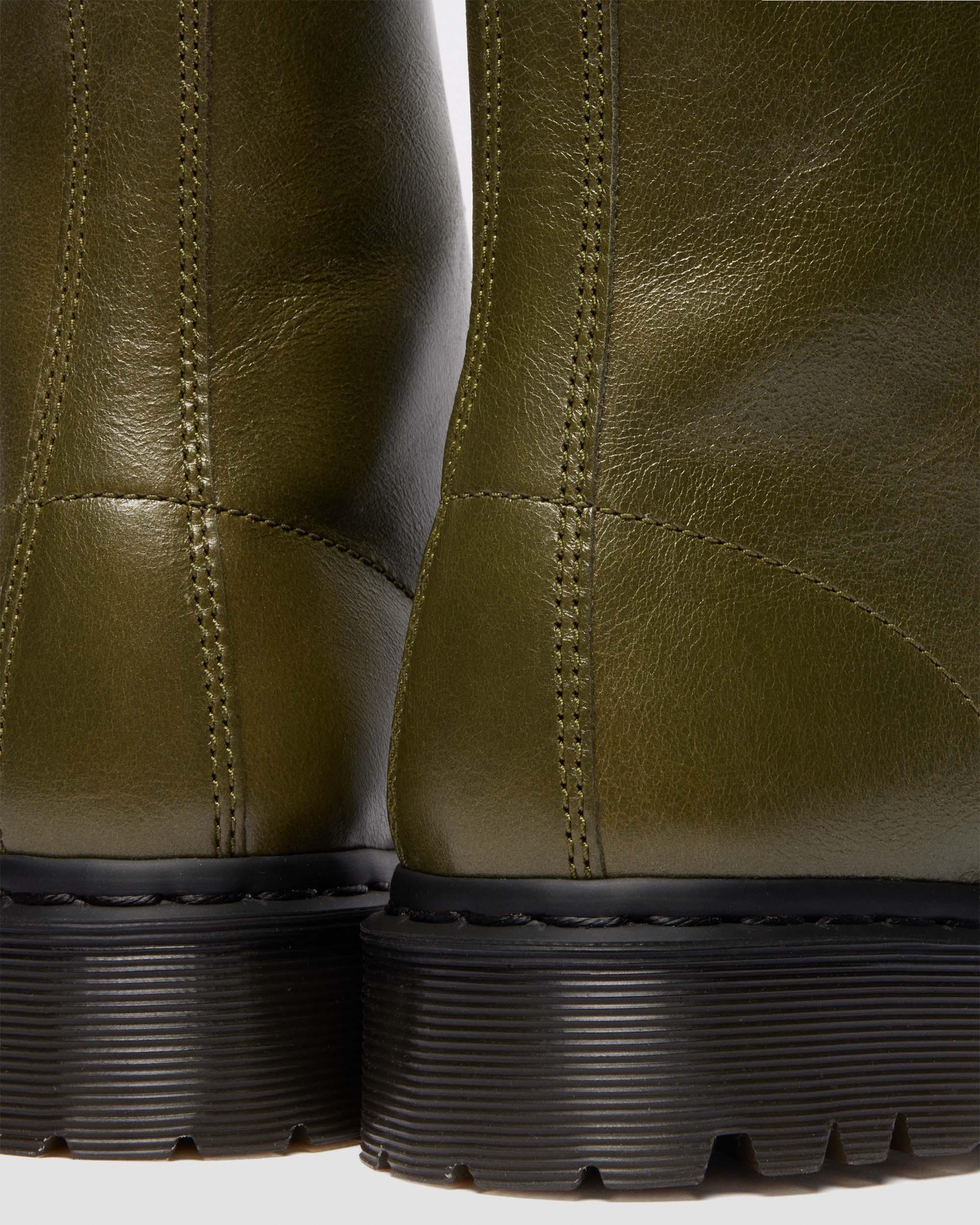 Stivali 1460 Bex in pelle morbida Eclipse in Verde Oliva Verde