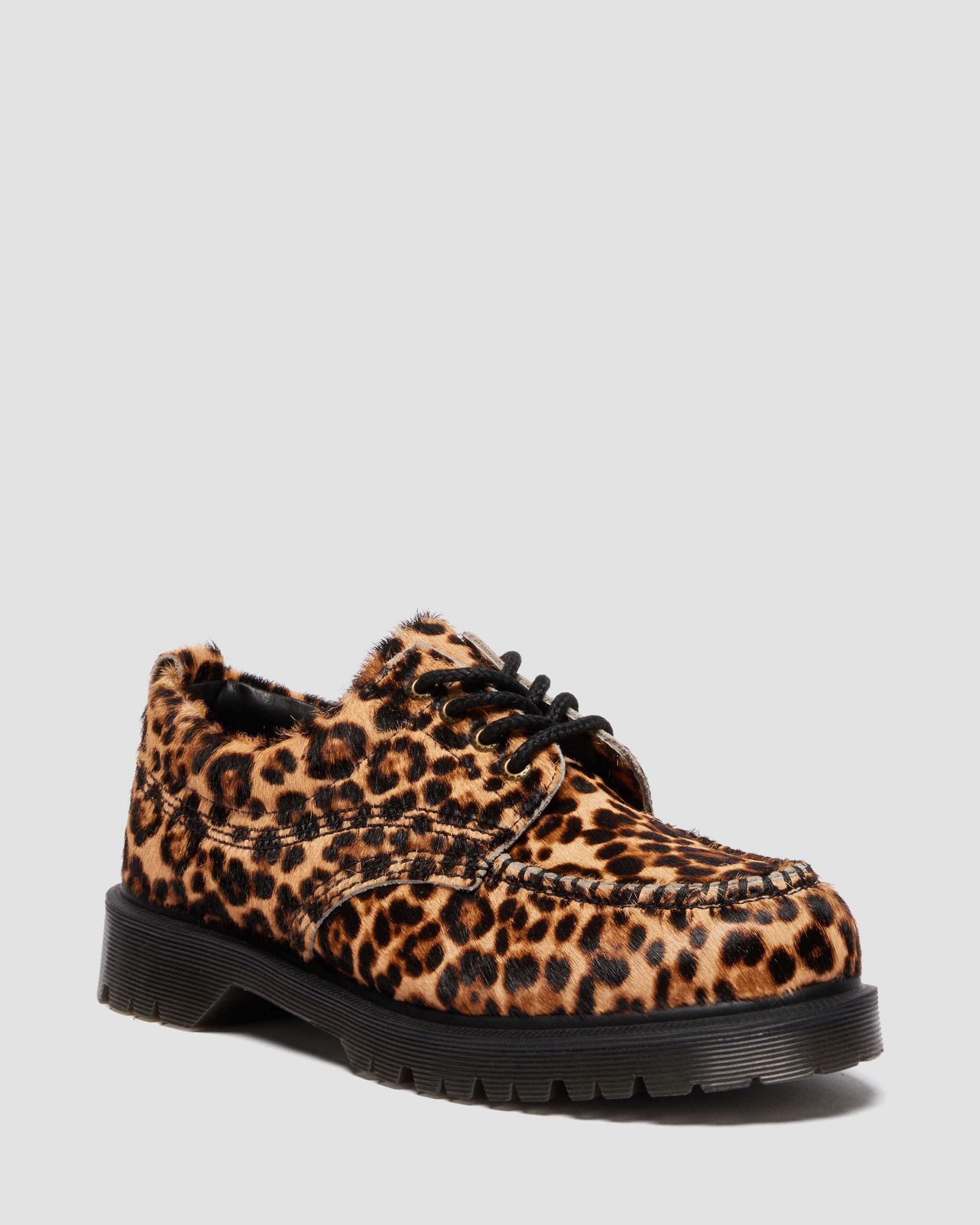 LOWELL LEOPARD PRINT MOC TOE SHOES