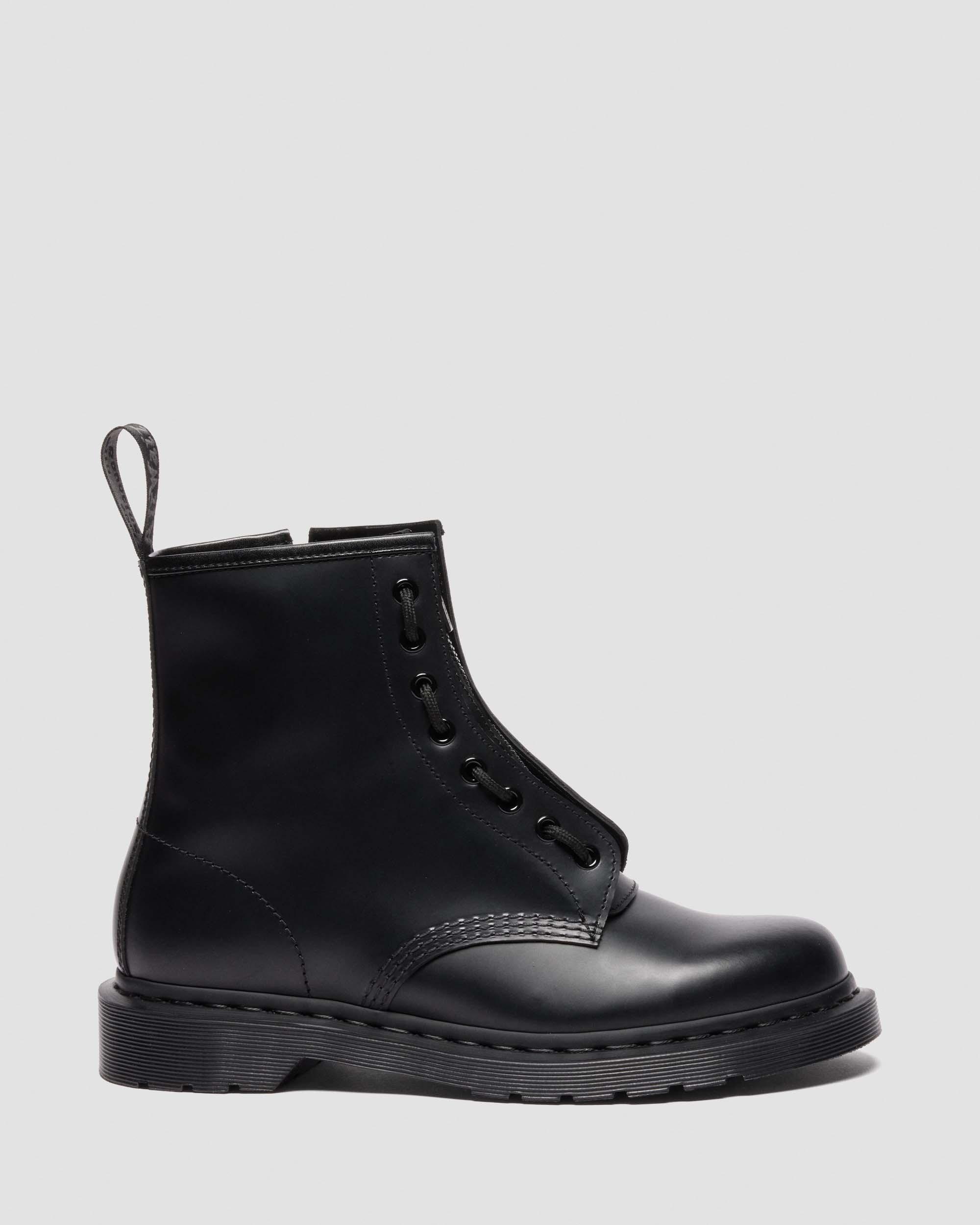 1460 ZIP MONOCHROME SMOOTH LEATHER BOOTS in BLACK | Dr. Martens™