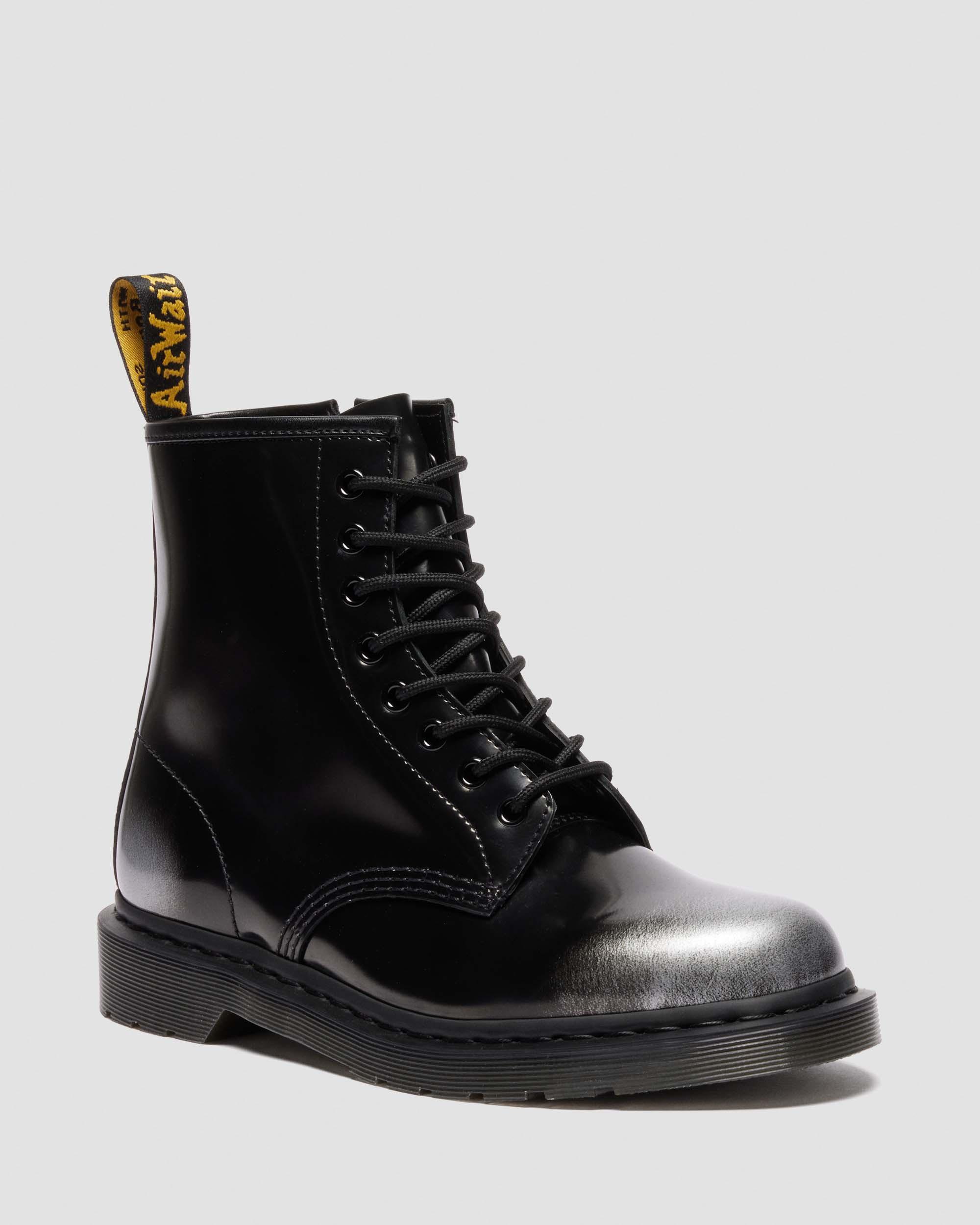 1460 Zip Arcadia Rub Off Leather Boots in SILVER | Dr. Martens™