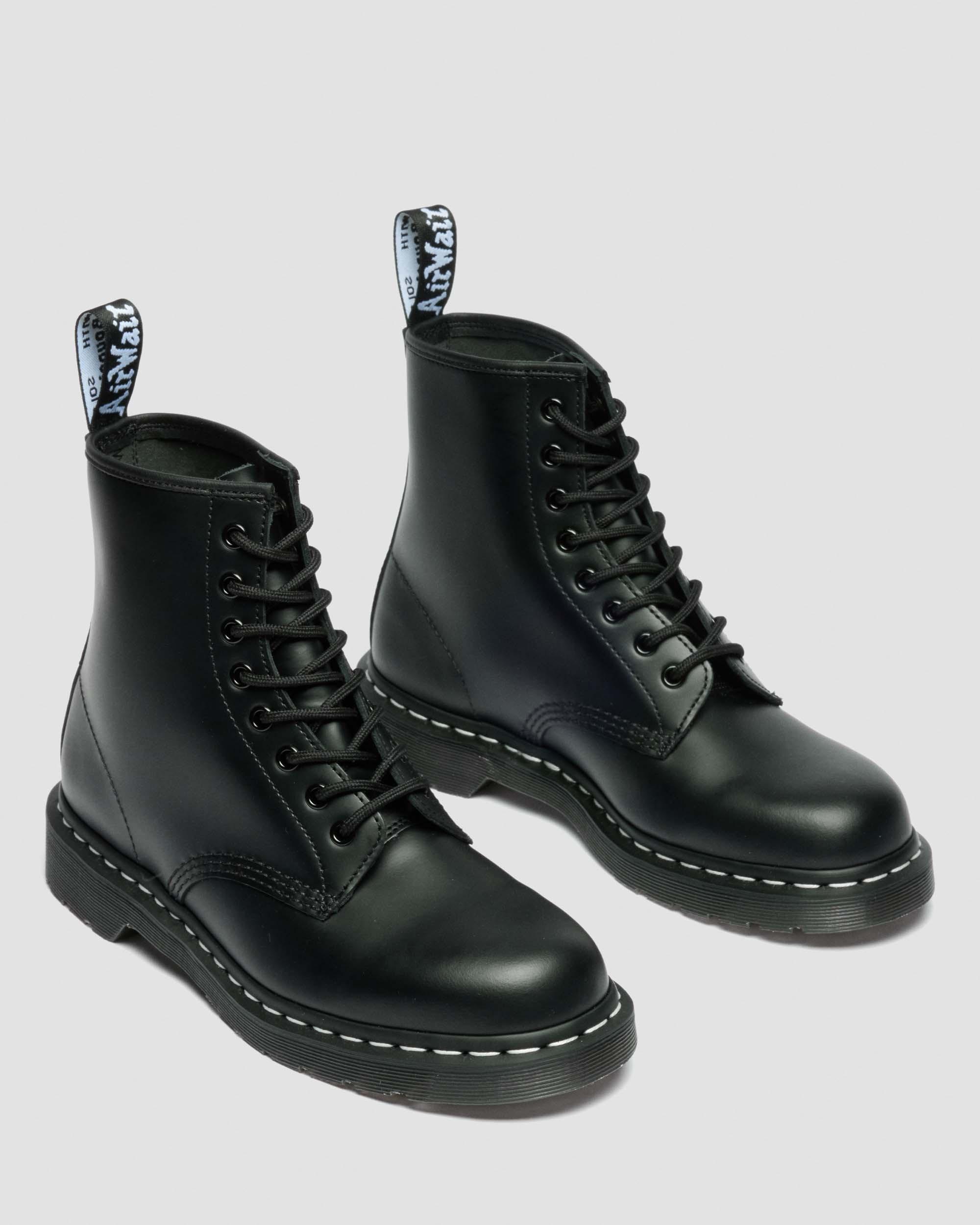 1460 MONOCHROME SMOOTH LEATHER BOOTS in Noir