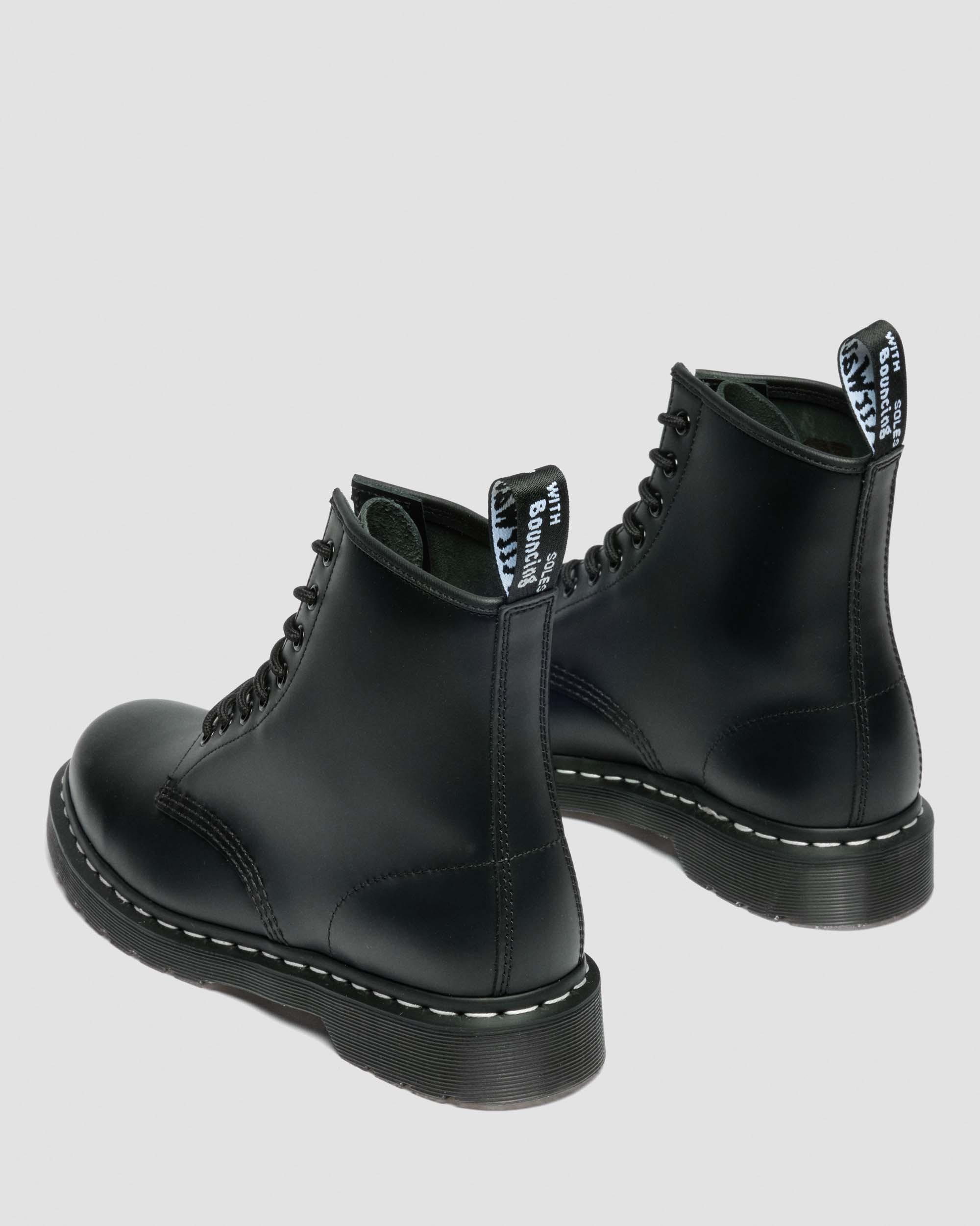 1460 White Stitch Smooth Leather Lace Up Boots