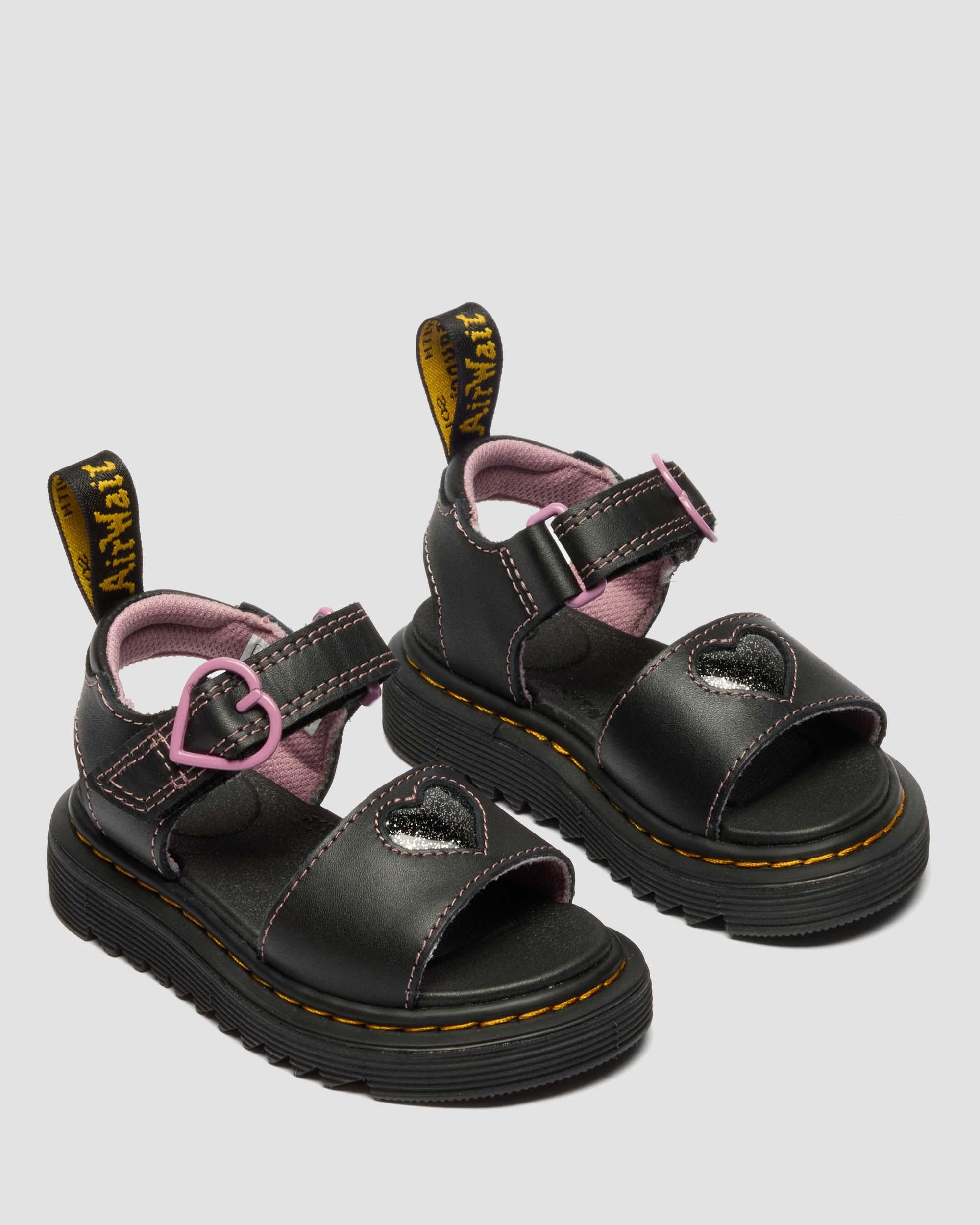 Zapatos Marlowe Ii Glitter de piel con tiras para niños in Negro