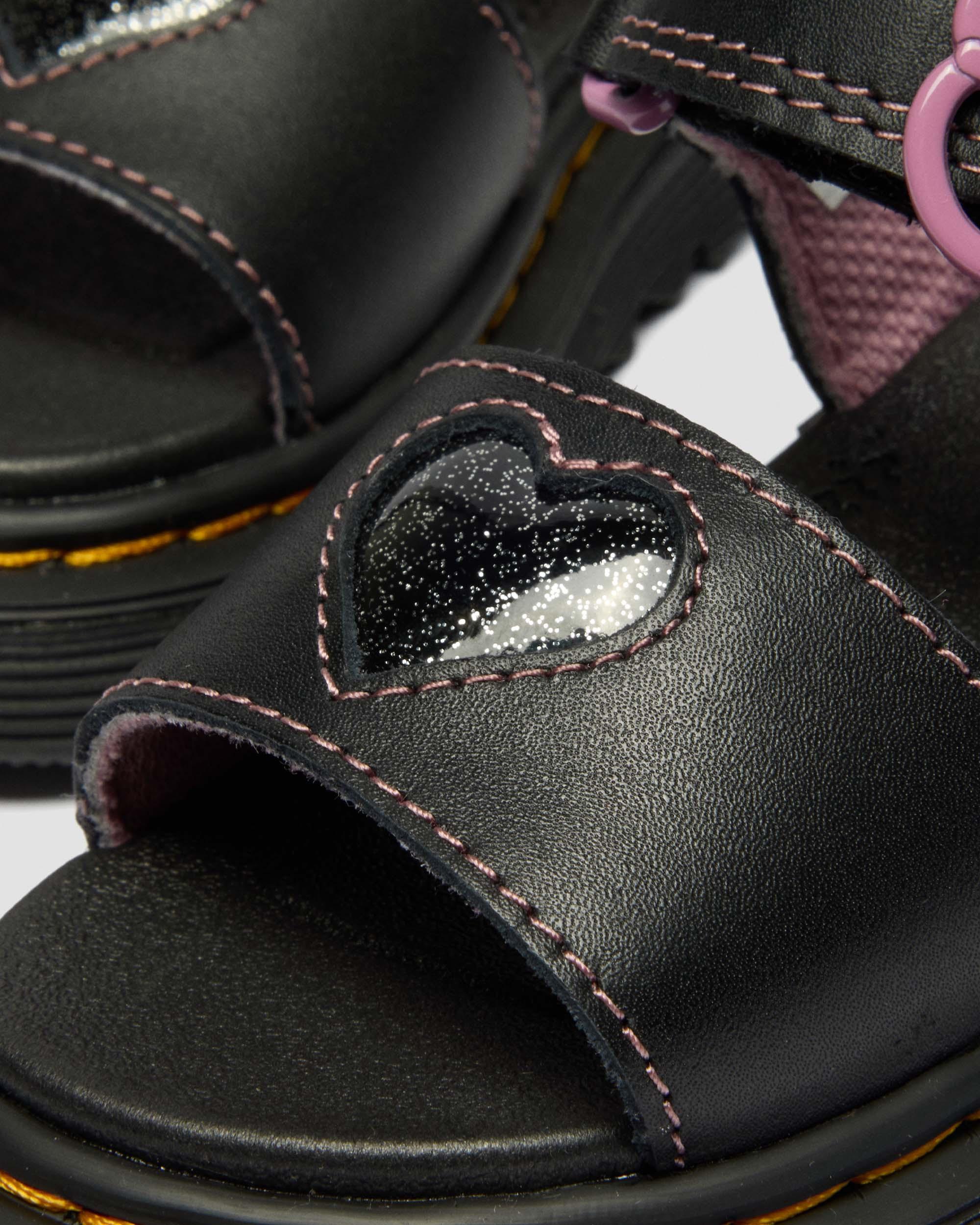 Zapatos Marlowe Ii Glitter de piel con tiras para niños in Negro