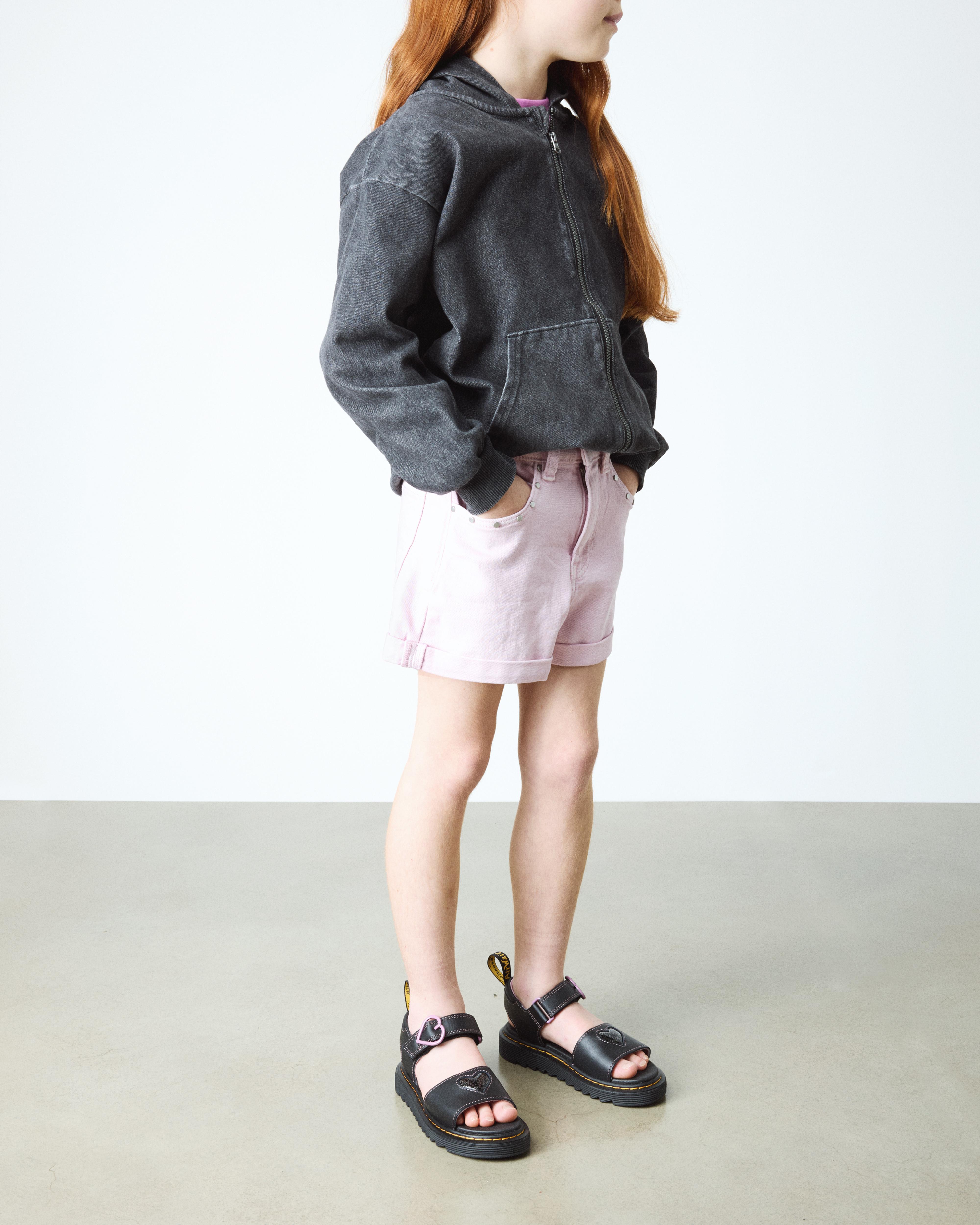 Zapatos Marlowe Ii Glitter de piel con tiras para junior in Negro